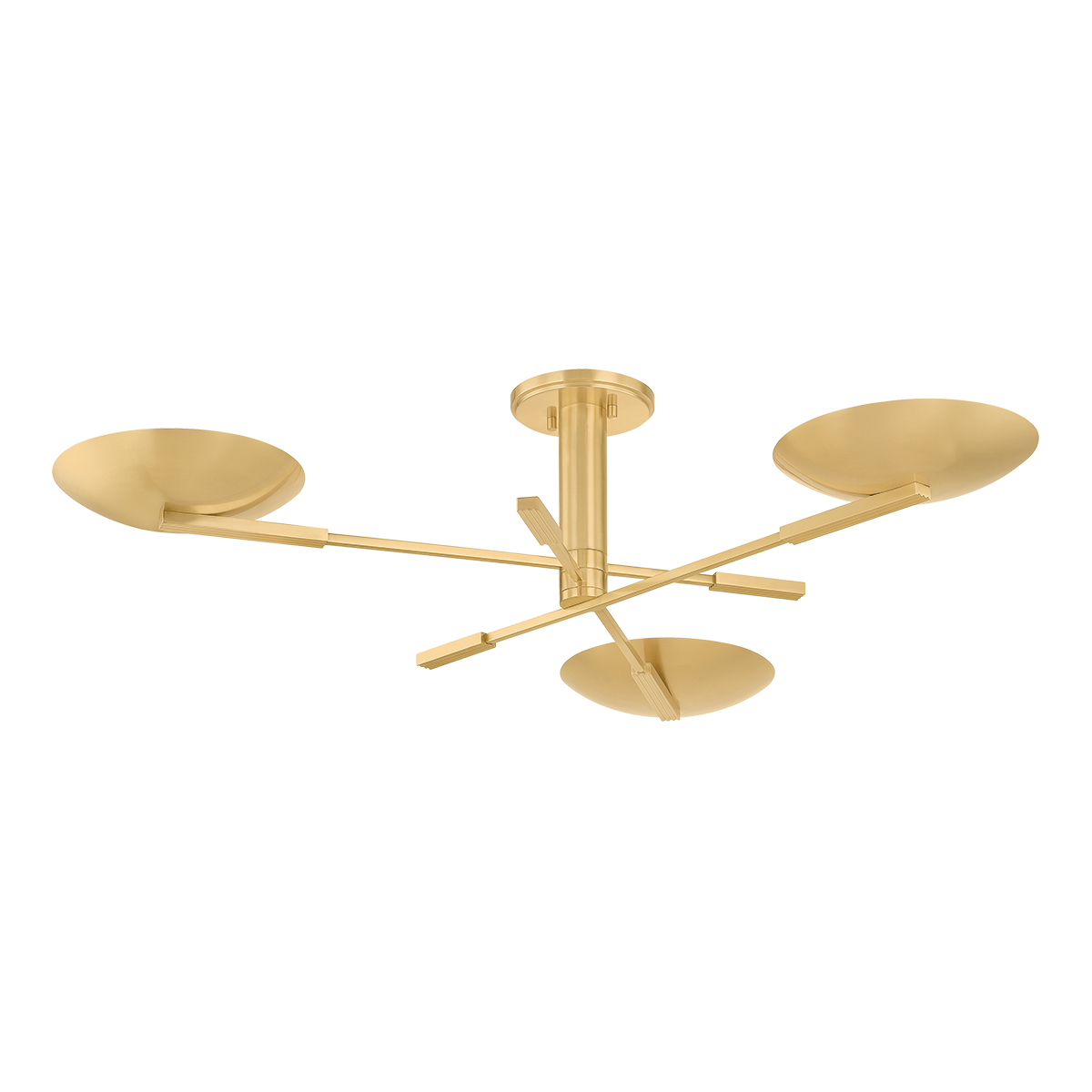 JOHNSON Semi Flush with AGED BRASS Finish