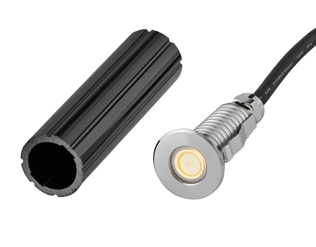 Sparta - Dot Small Stainless Steel LED Round Button Light In Stainless Finish