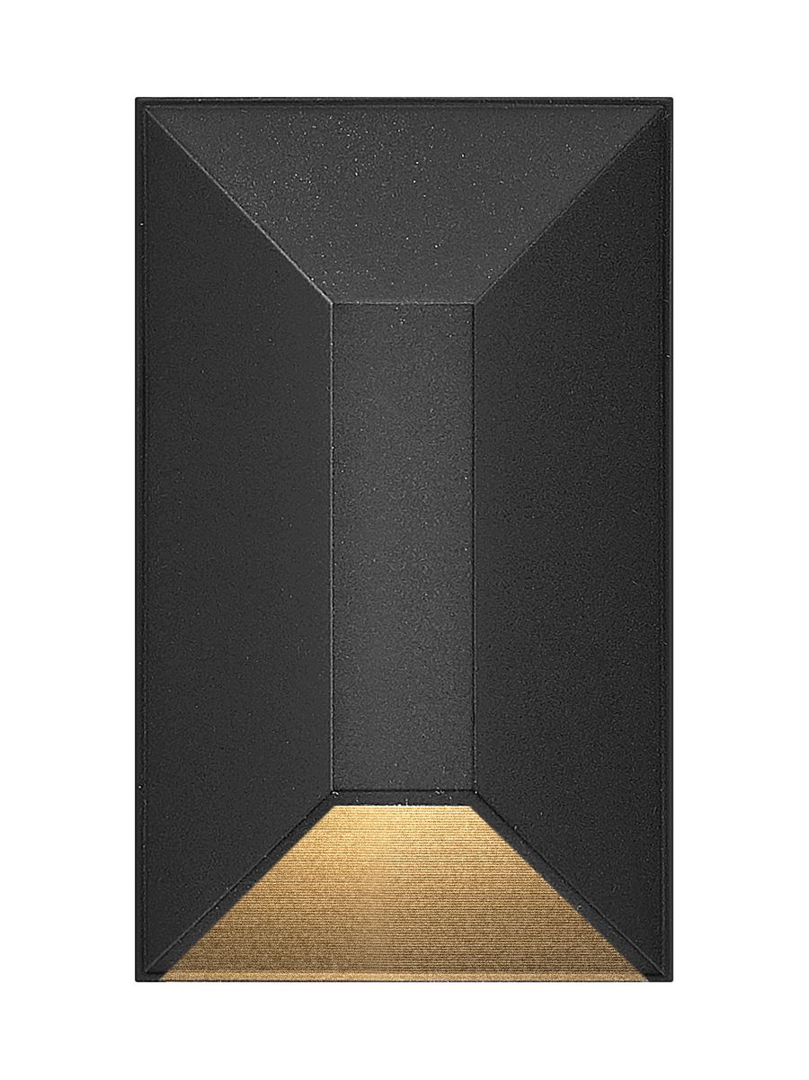 Nuvi 12V Small Rectangular Deck Sconce In Black Finish