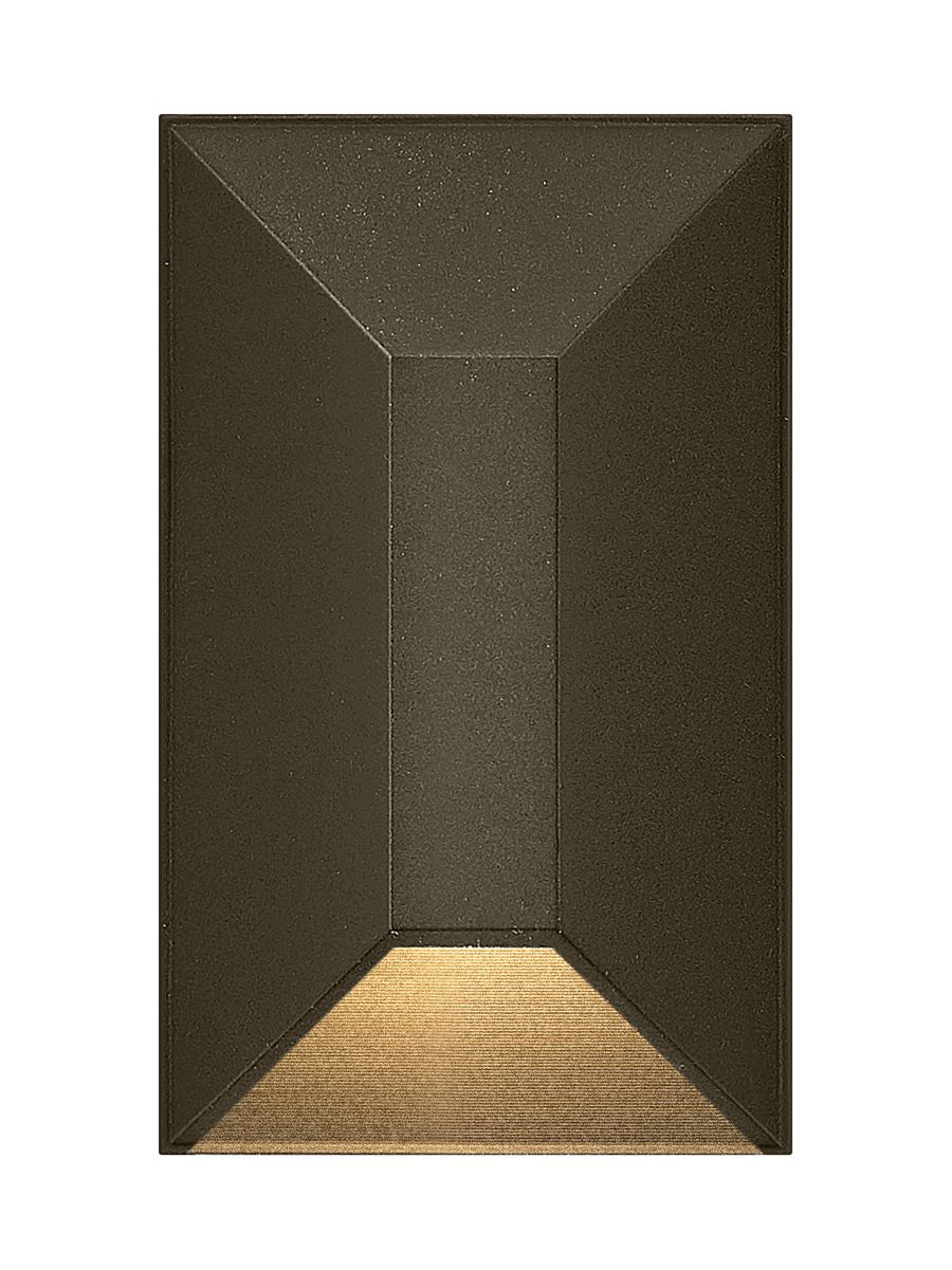 Nuvi 12V Small Rectangular Deck Sconce In Light Bronze Finish