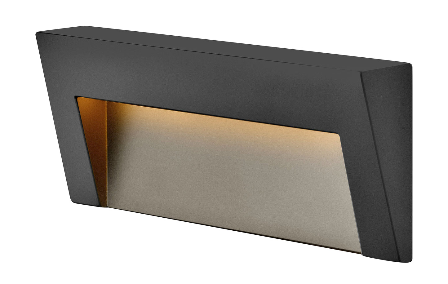 Taper Deck Sconce Wide Horizontal In Black Finish