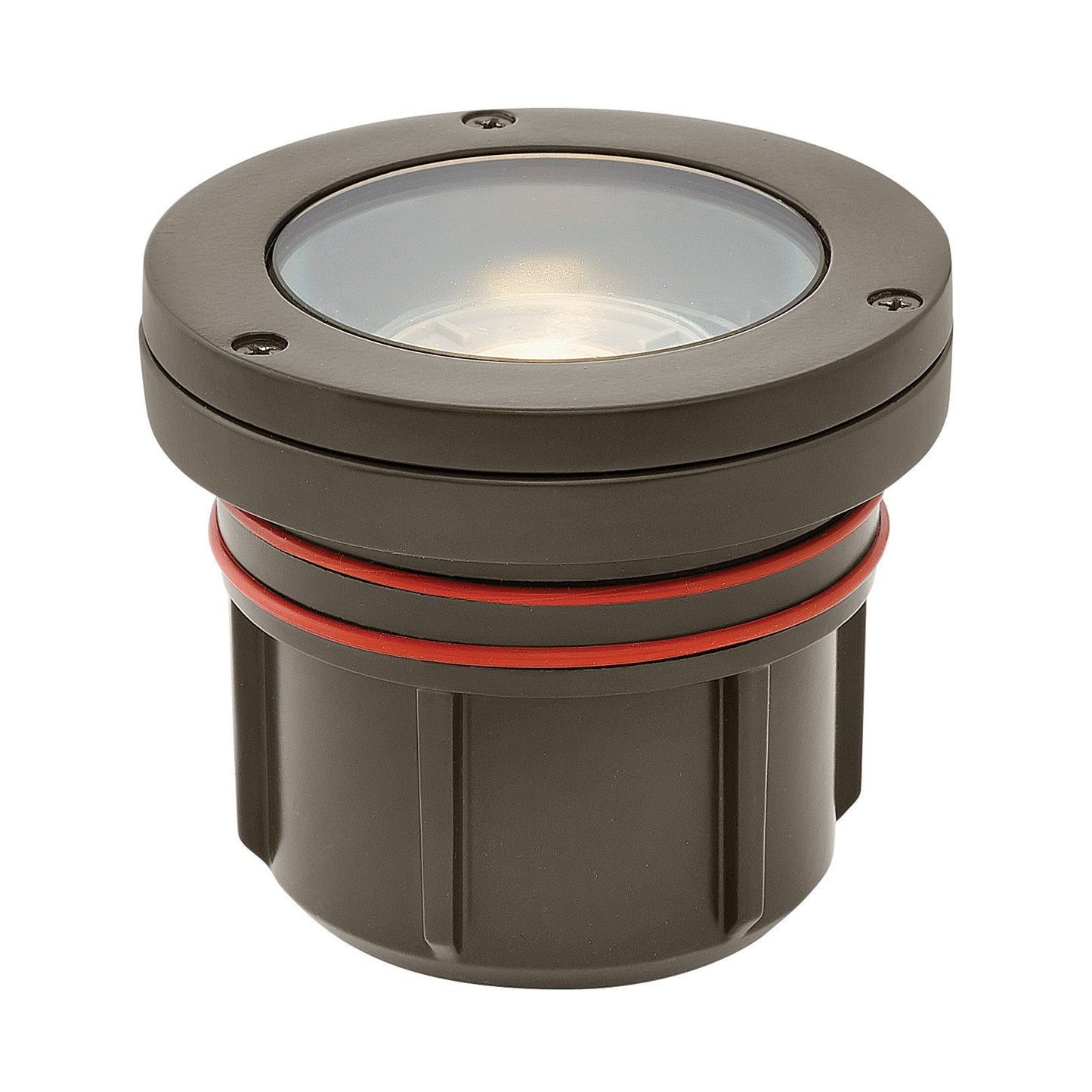 Well Light Variable Output LED 2700K Flat Top In Light Bronze Finish