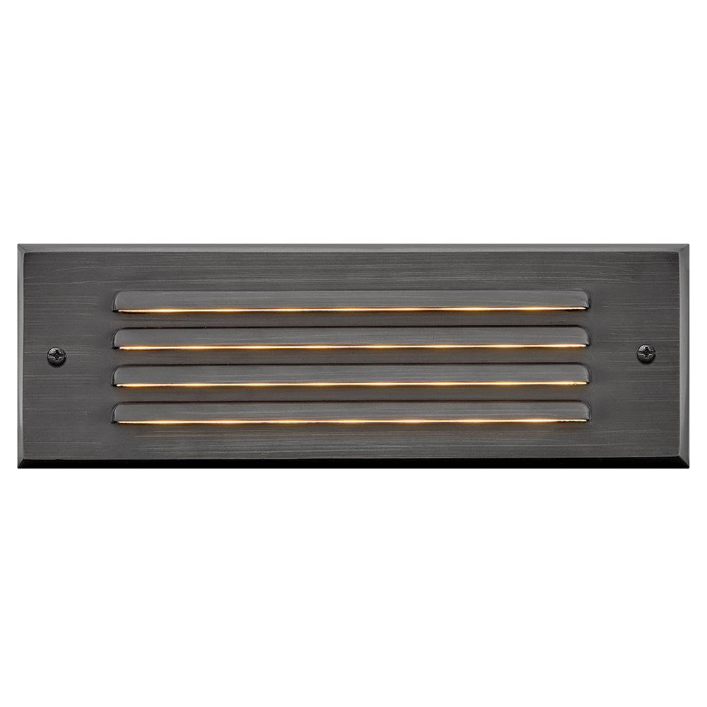 Louvered Brick Light LED Flush Step Light 12V In Black Finish