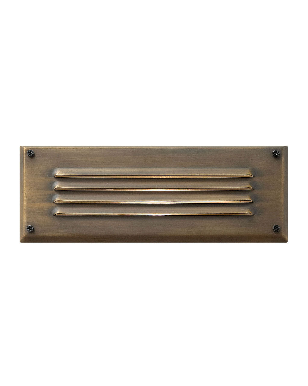 Hardy Island Brick Light 12V Louvered LED Brick Light In Light Bronze Finish