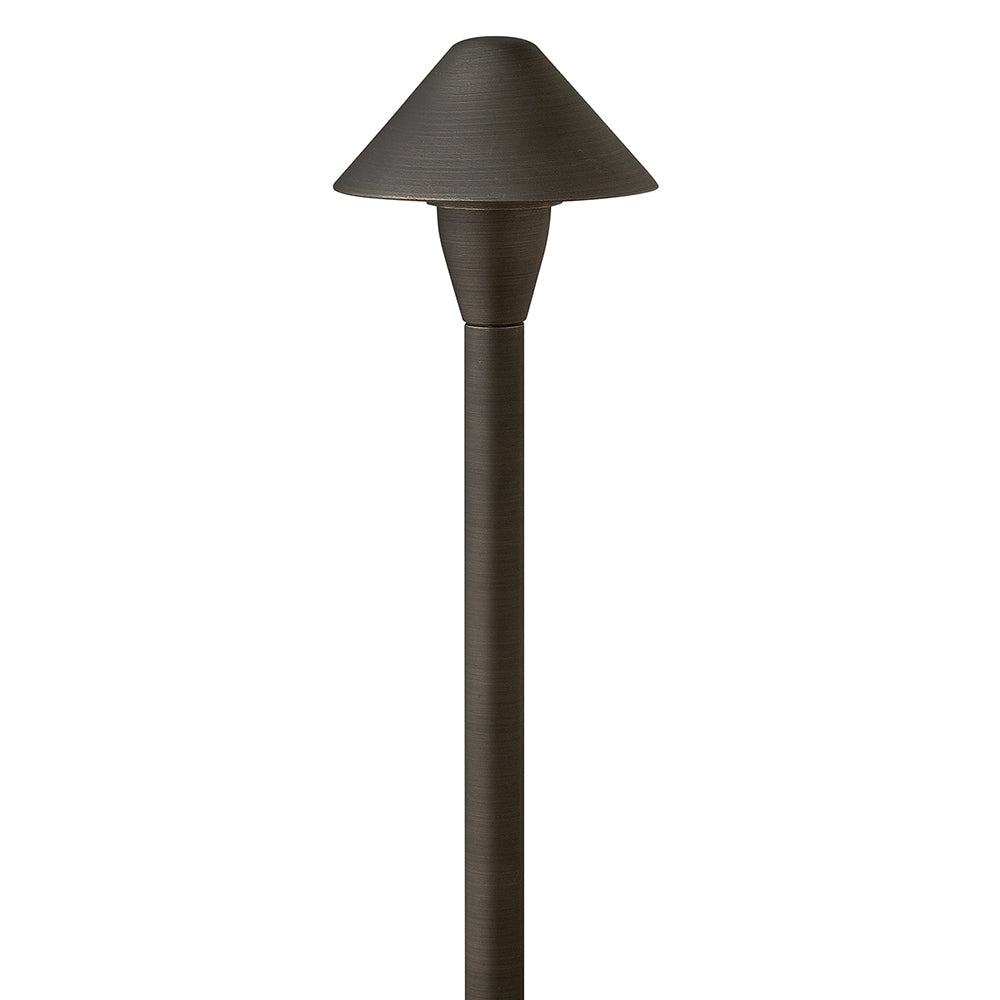 Hardy Island Path Light 12V Mini Classic LED Path Light In Dark Brass Finish