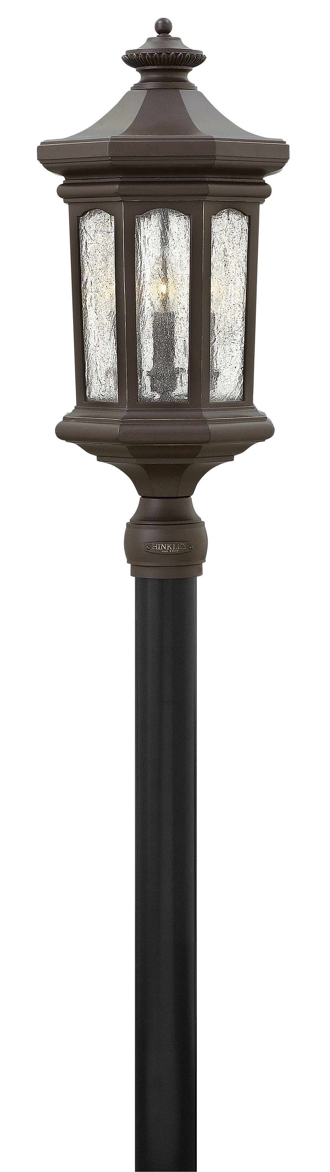 Raley Large Post Top or Pier Mount Lantern 12v In Light Bronze Finish