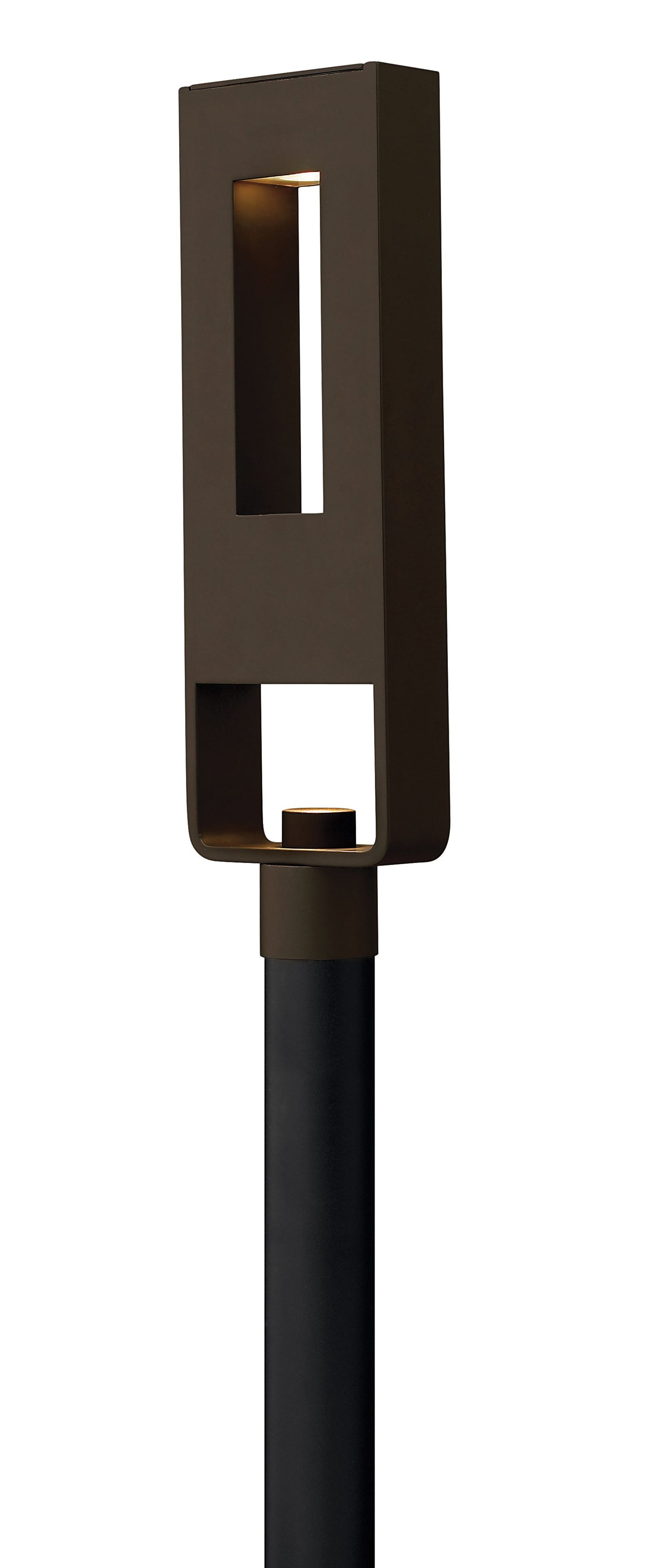 Atlantis Large Post Top or Pier Mount Lantern In Light Bronze Finish