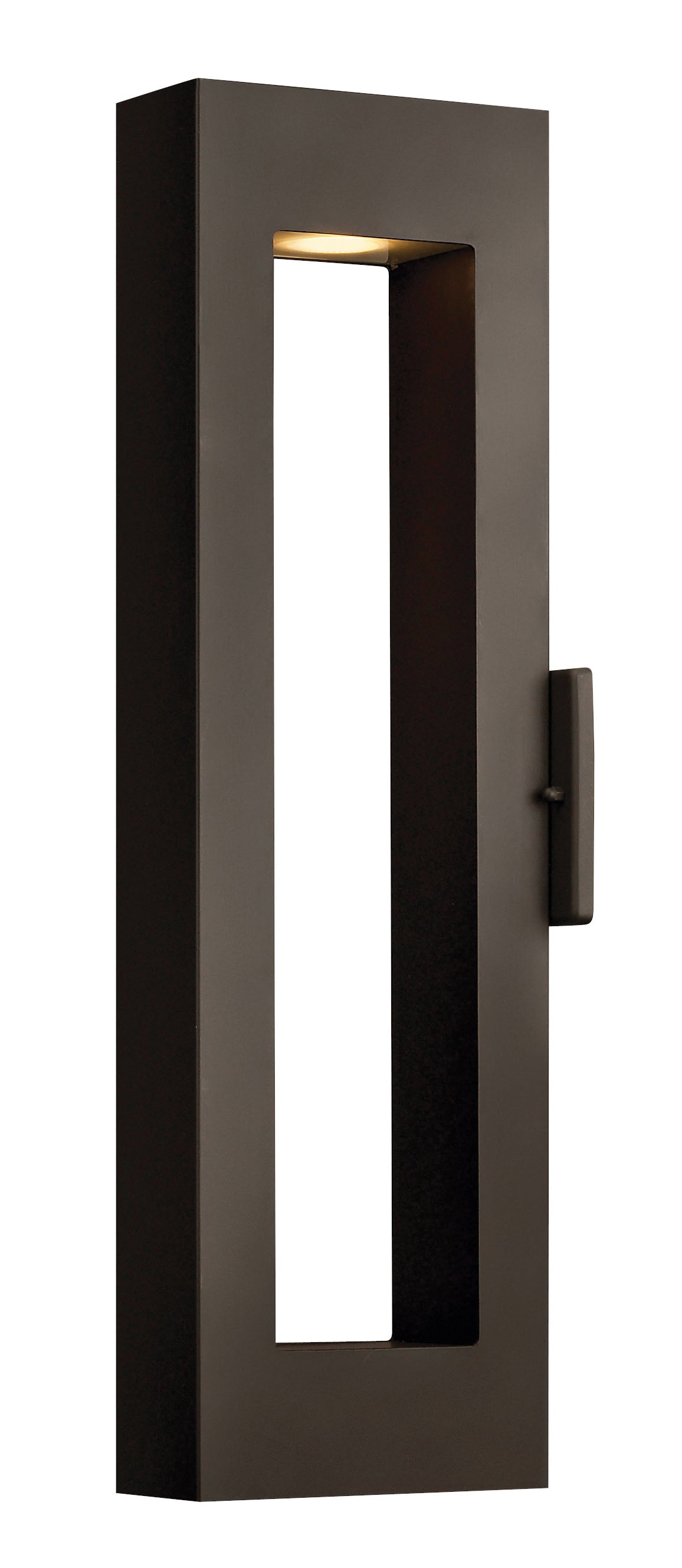Atlantis Large Wall Mount Lantern In Light Bronze Finish