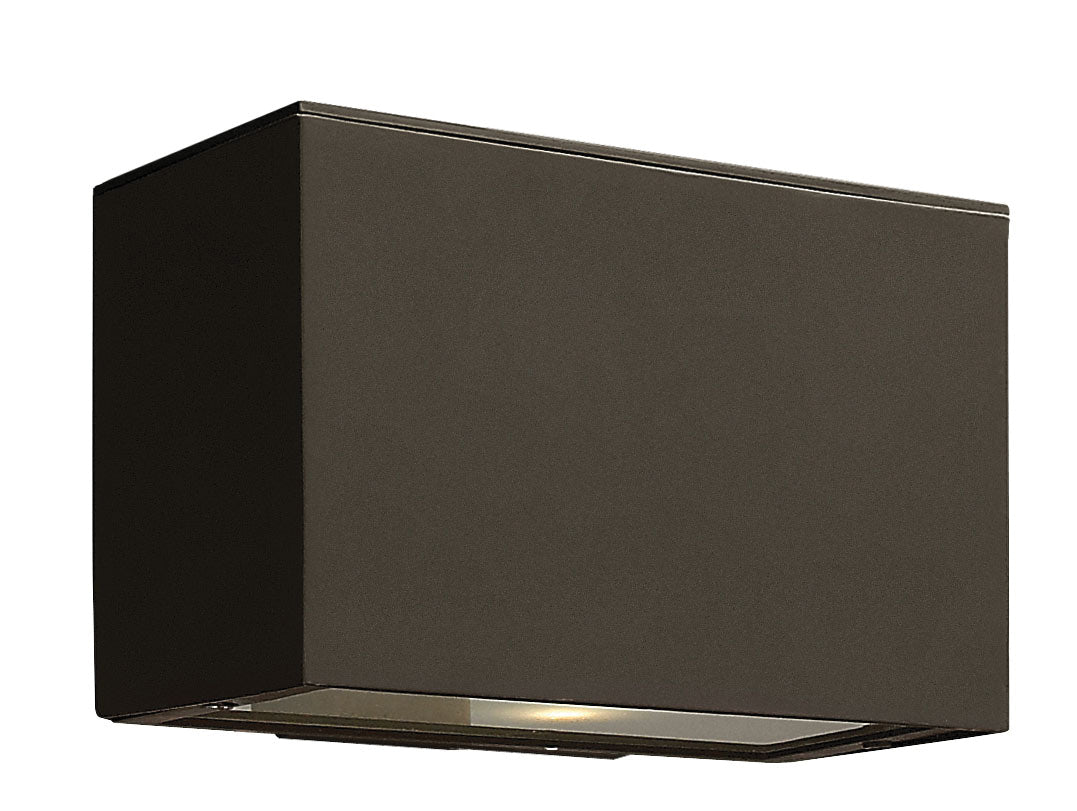 Atlantis Extra Small Down Light Wall Mount Lantern In Light Bronze Finish