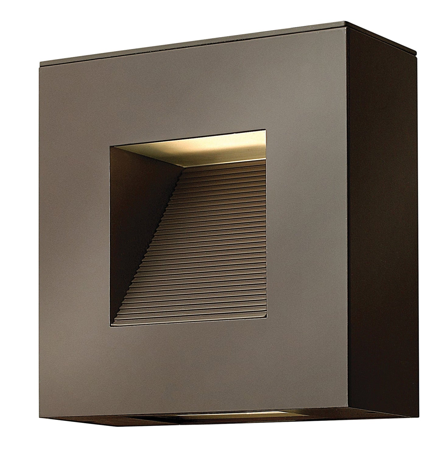 Luna Small Wall Mount Lantern In Light Bronze Finish