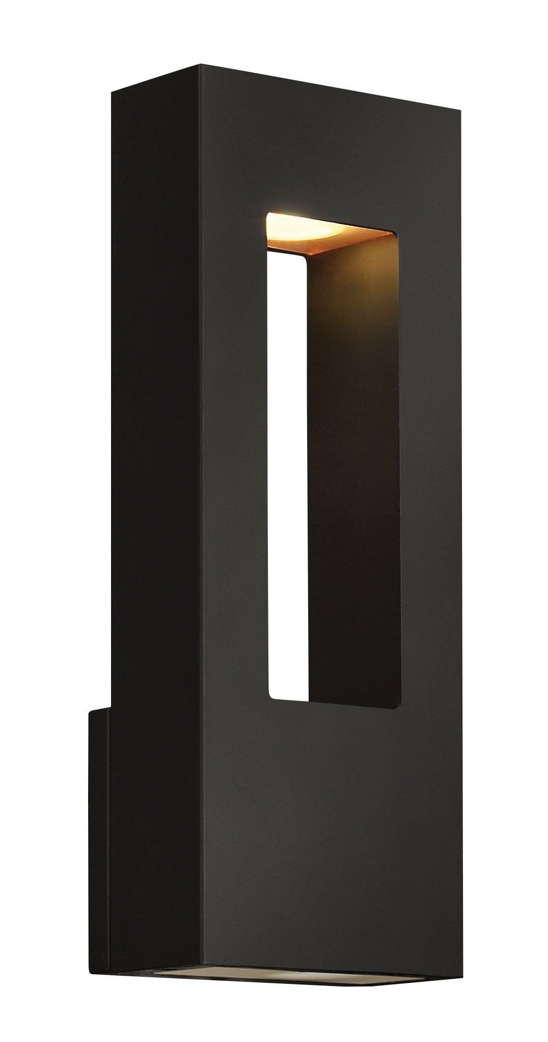 Atlantis Medium Wall Mount Lantern In Black Finish