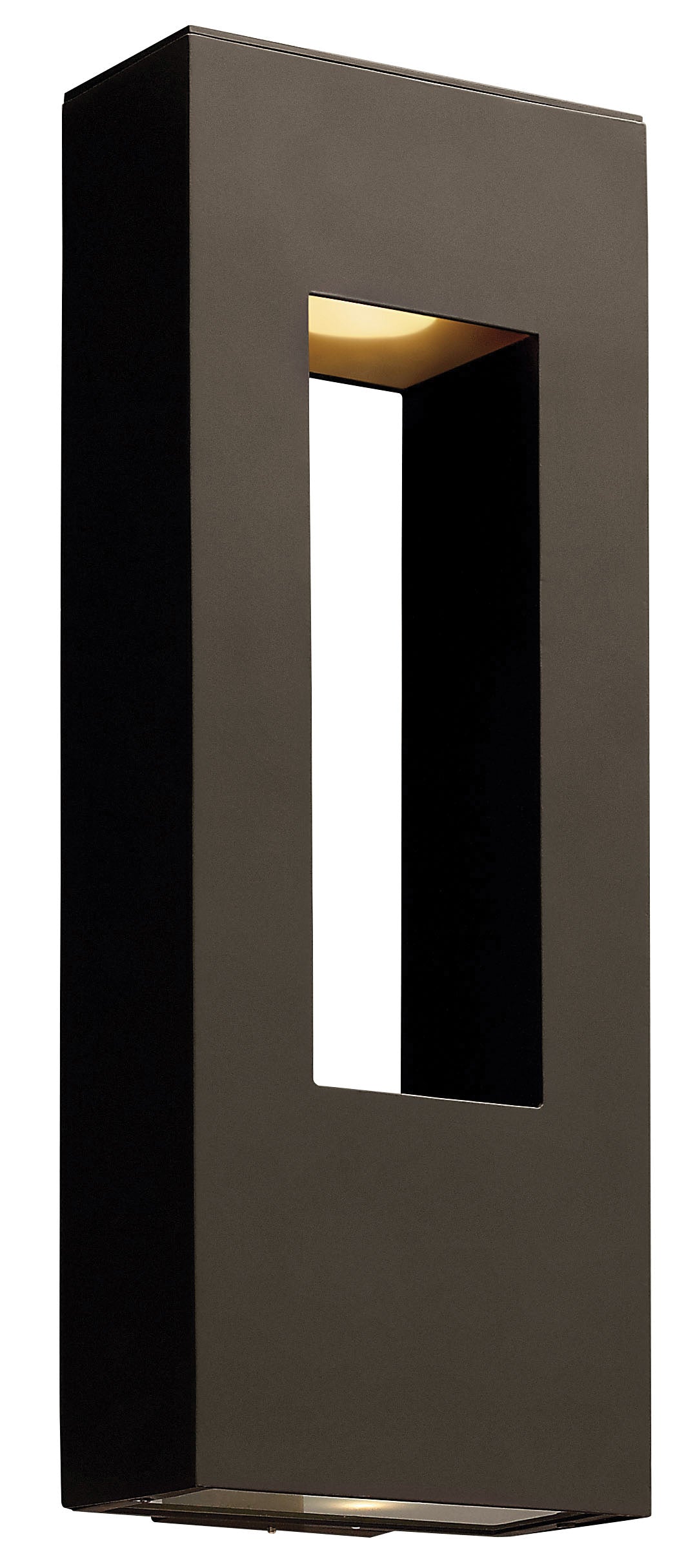 Atlantis Large Wall Mount Lantern In Light Bronze Finish