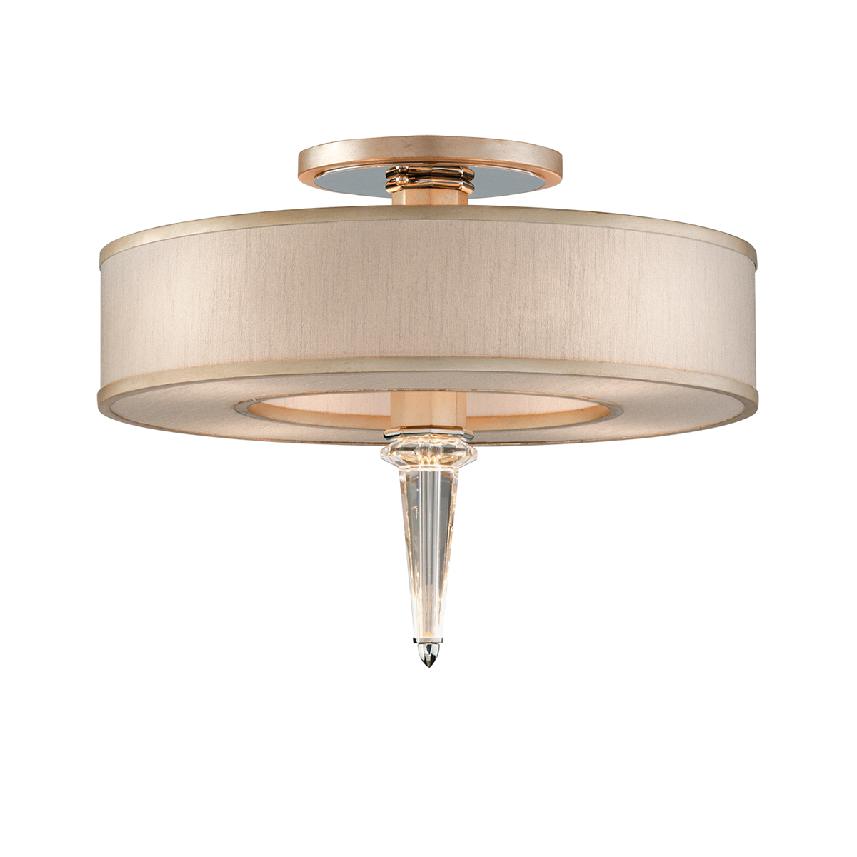 Harlow Semi Flush In WARM SILVER LEAF Finish