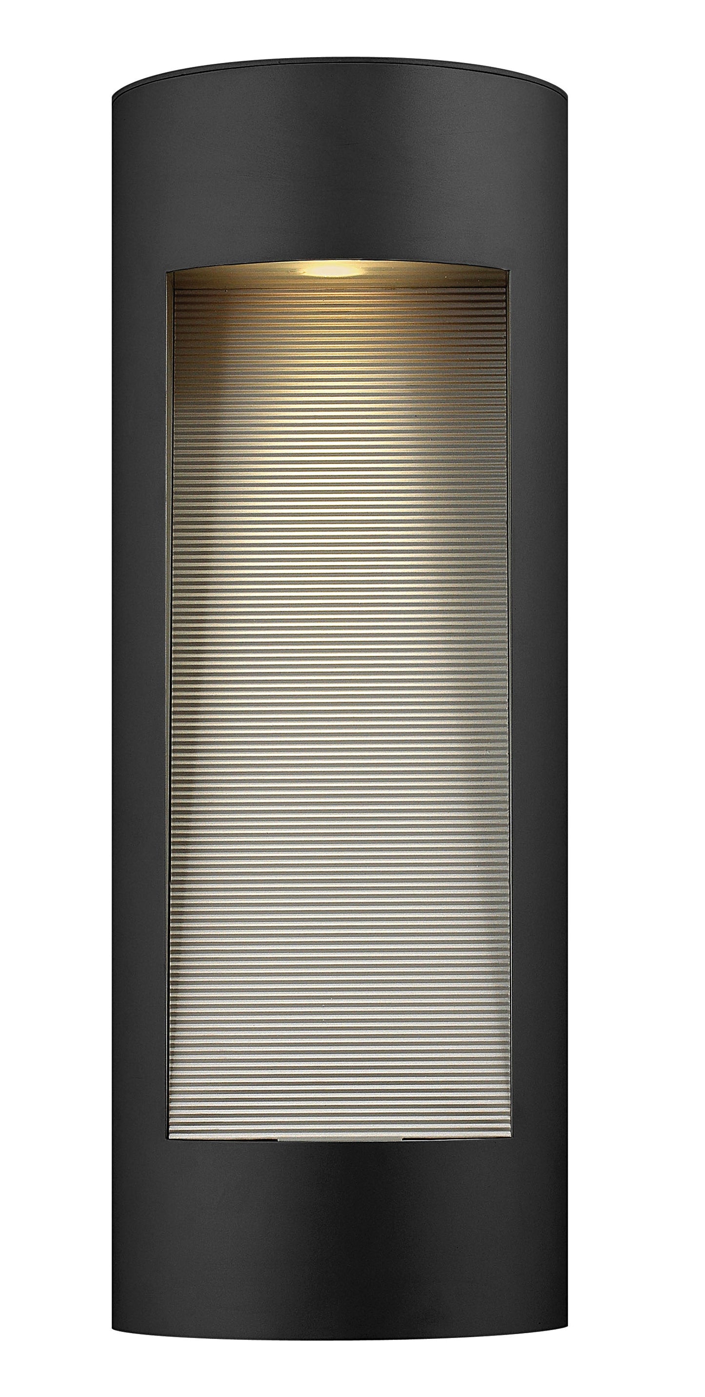 Luna Large Wall Mount Lantern In Black Finish