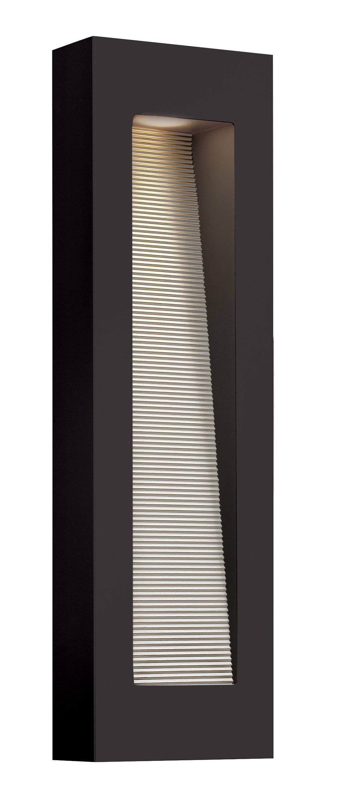 Luna Large Wall Mount Lantern In Black Finish
