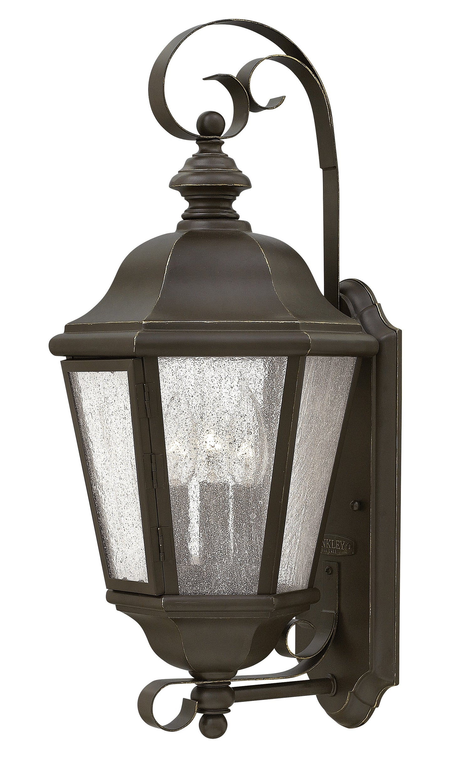 Edgewater Medium Wall Mount Lantern In Light Bronze Finish