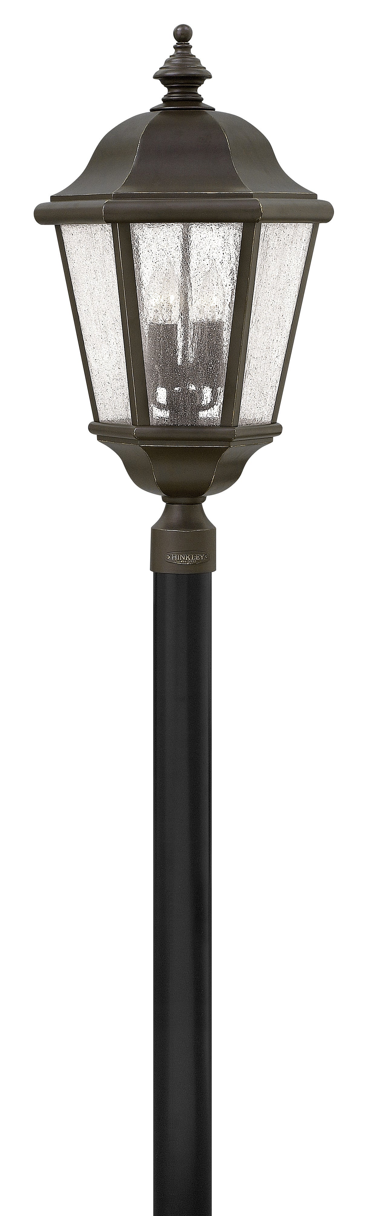 Edgewater Large Post Top or Pier Mount Lantern In Light Bronze Finish