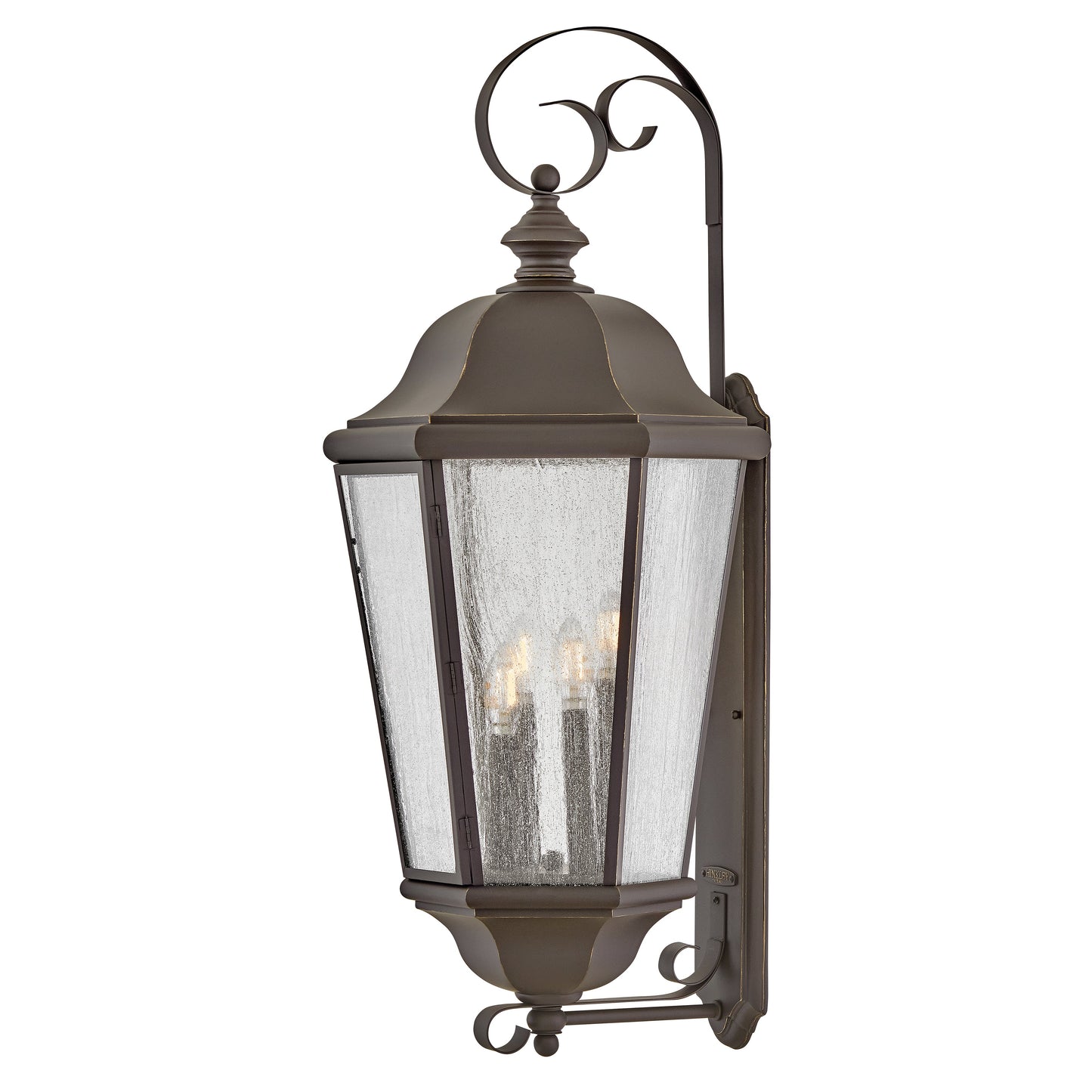 Edgewater Extra Large Wall Mount Lantern In Light Bronze Finish
