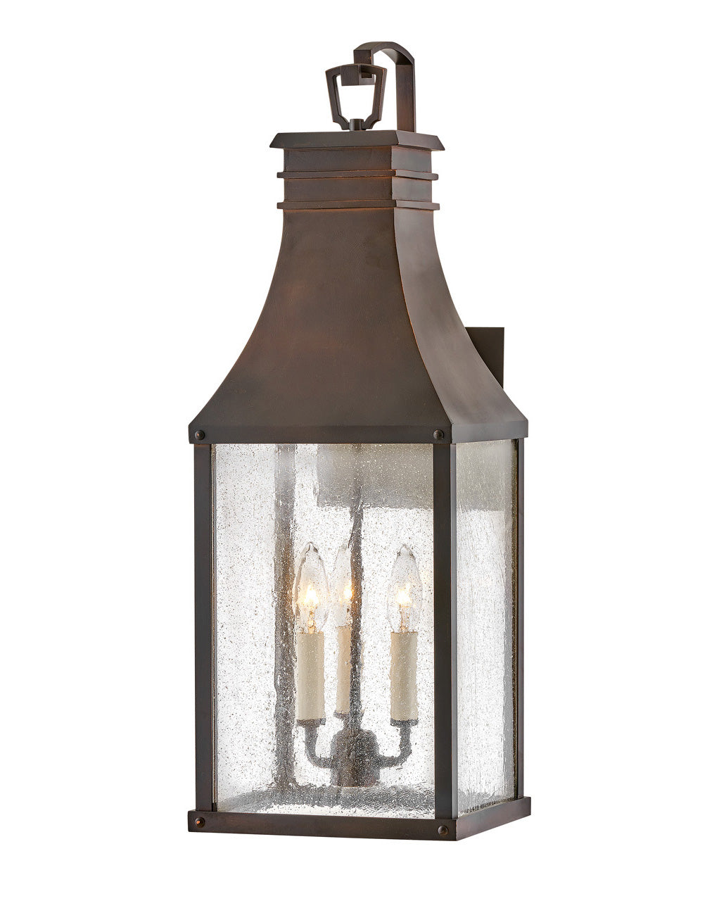 Beacon Hill Large Wall Mount Lantern In Copper Finish