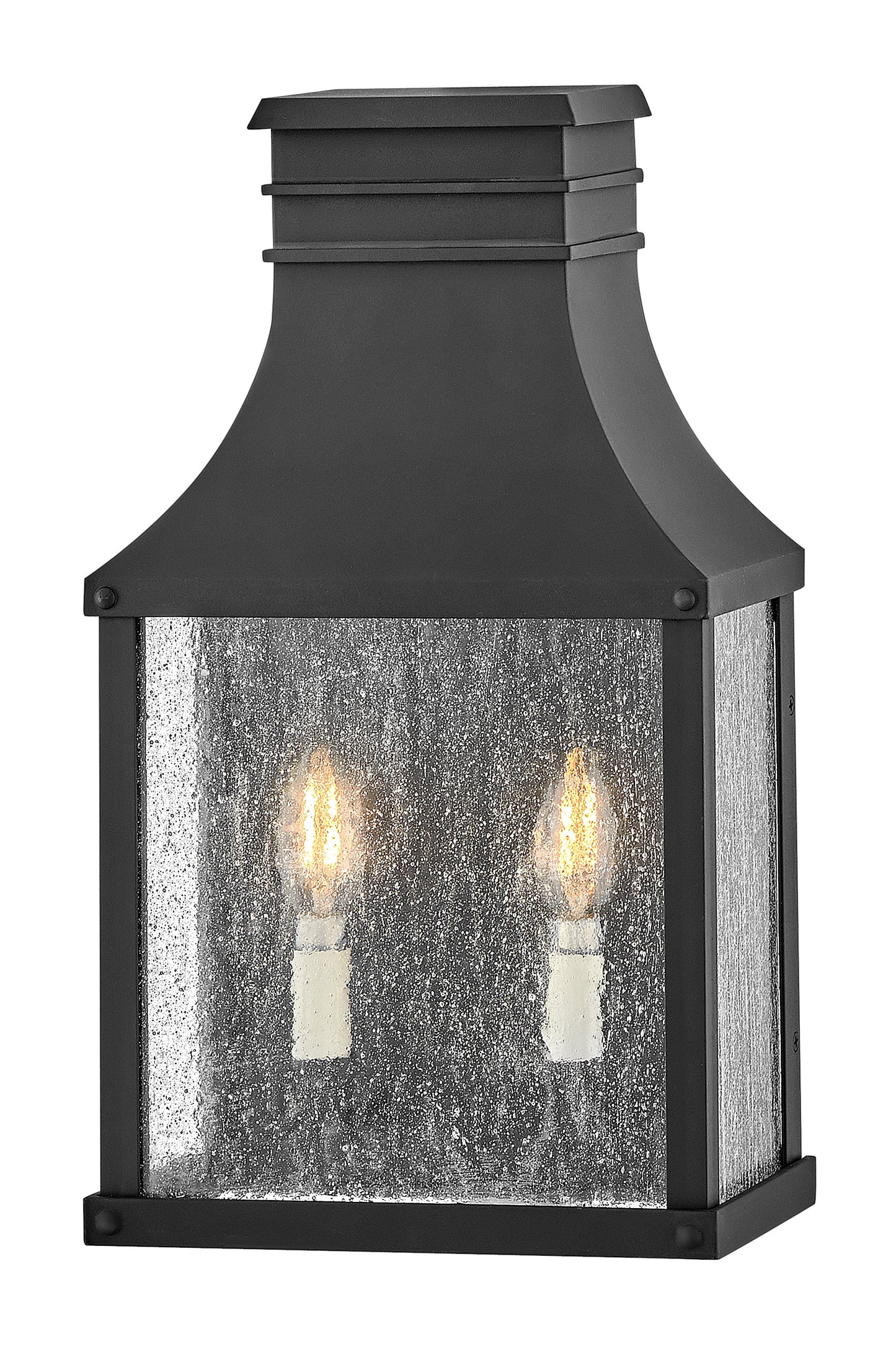 Beacon Hill Medium Wall Mount Lantern In Black Finish