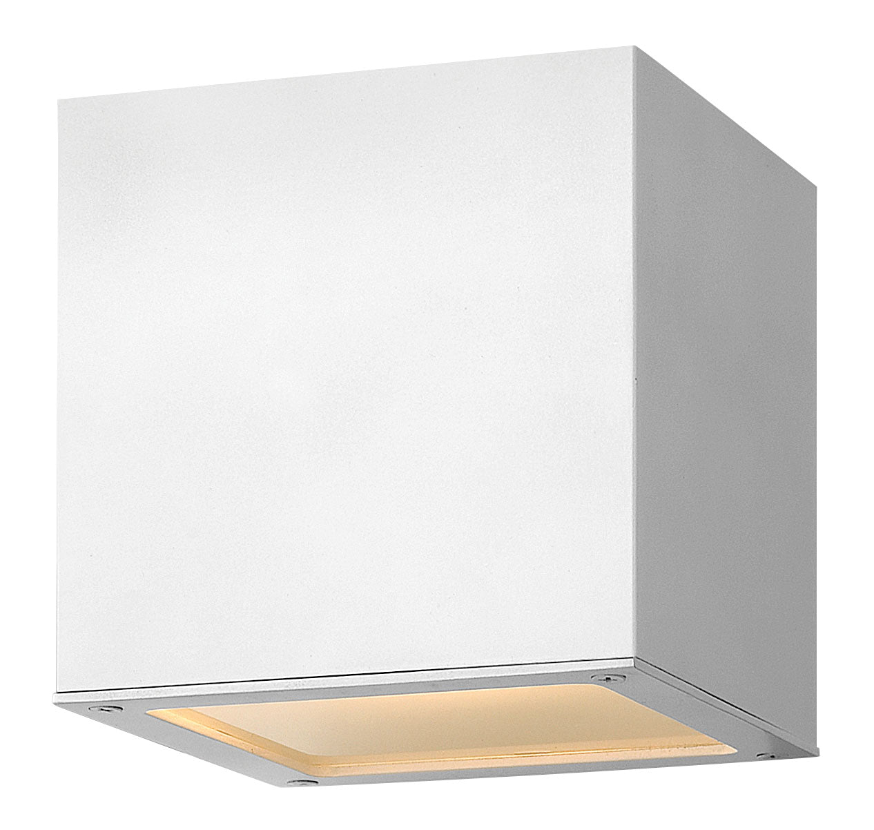Kube Extra Small Down Light Wall Mount Lantern In White Finish