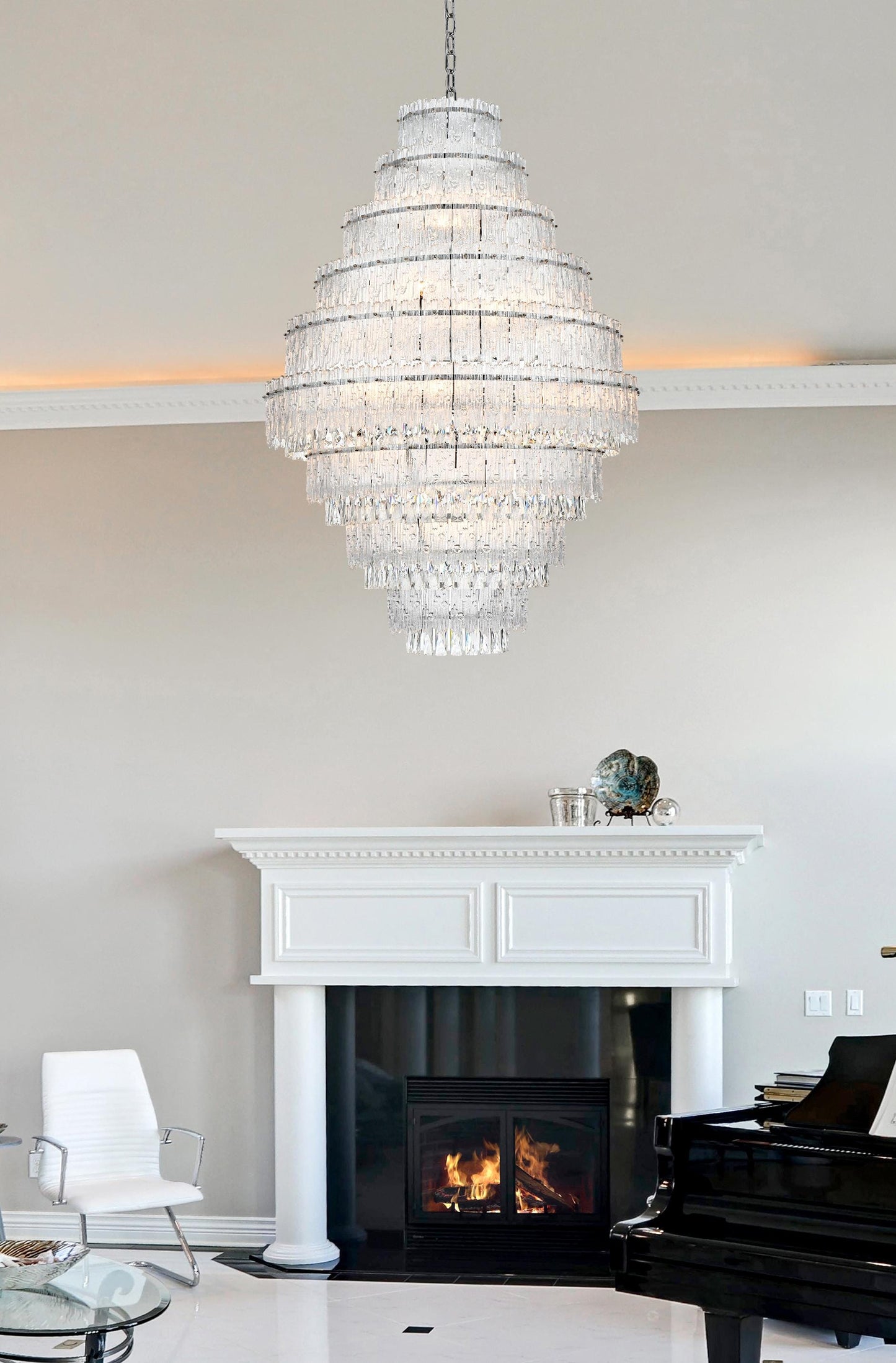 Emilia 36 inch Chandelier in Chrome