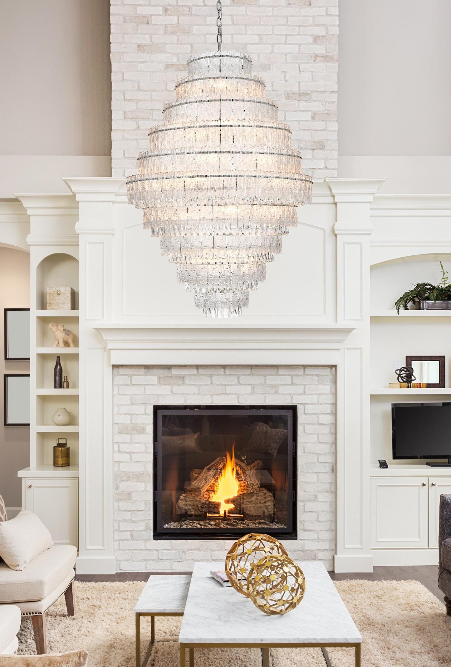 Emilia 42 inch Chandelier in Chrome