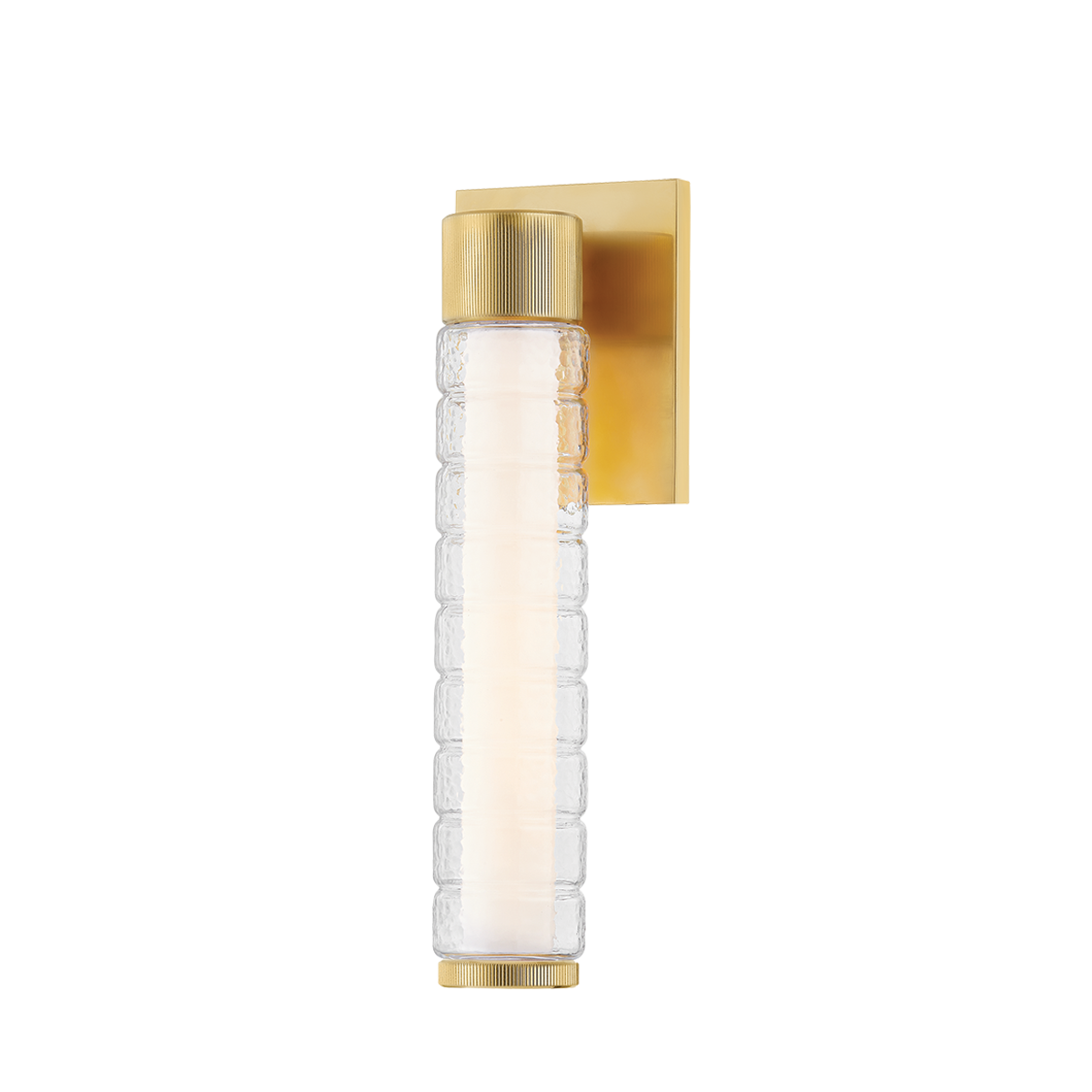 CASTOR BATH SCONCE with AGED BRASS Finish