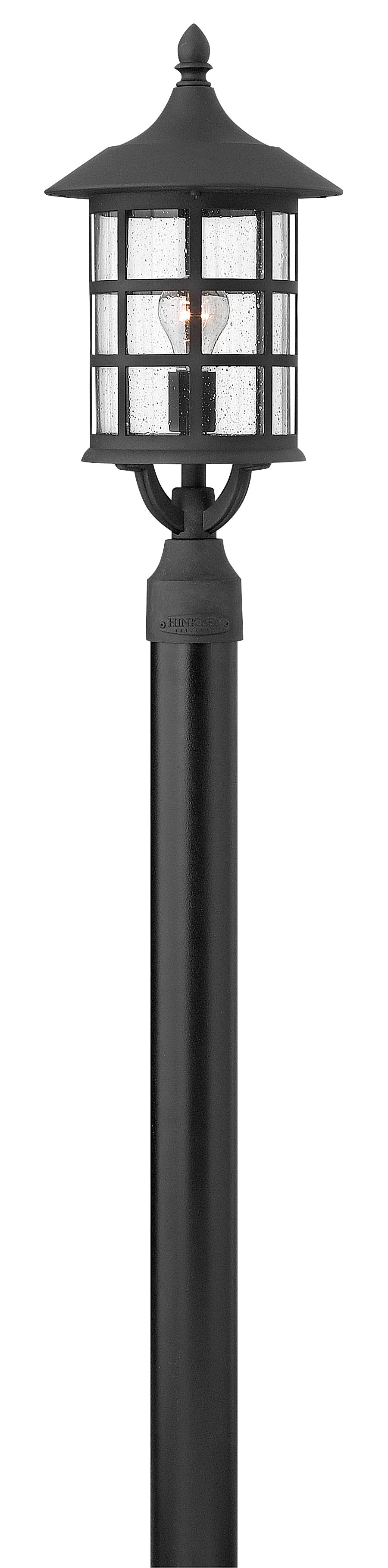 Freeport Medium Post Top or Pier Mount Lantern In Black Finish