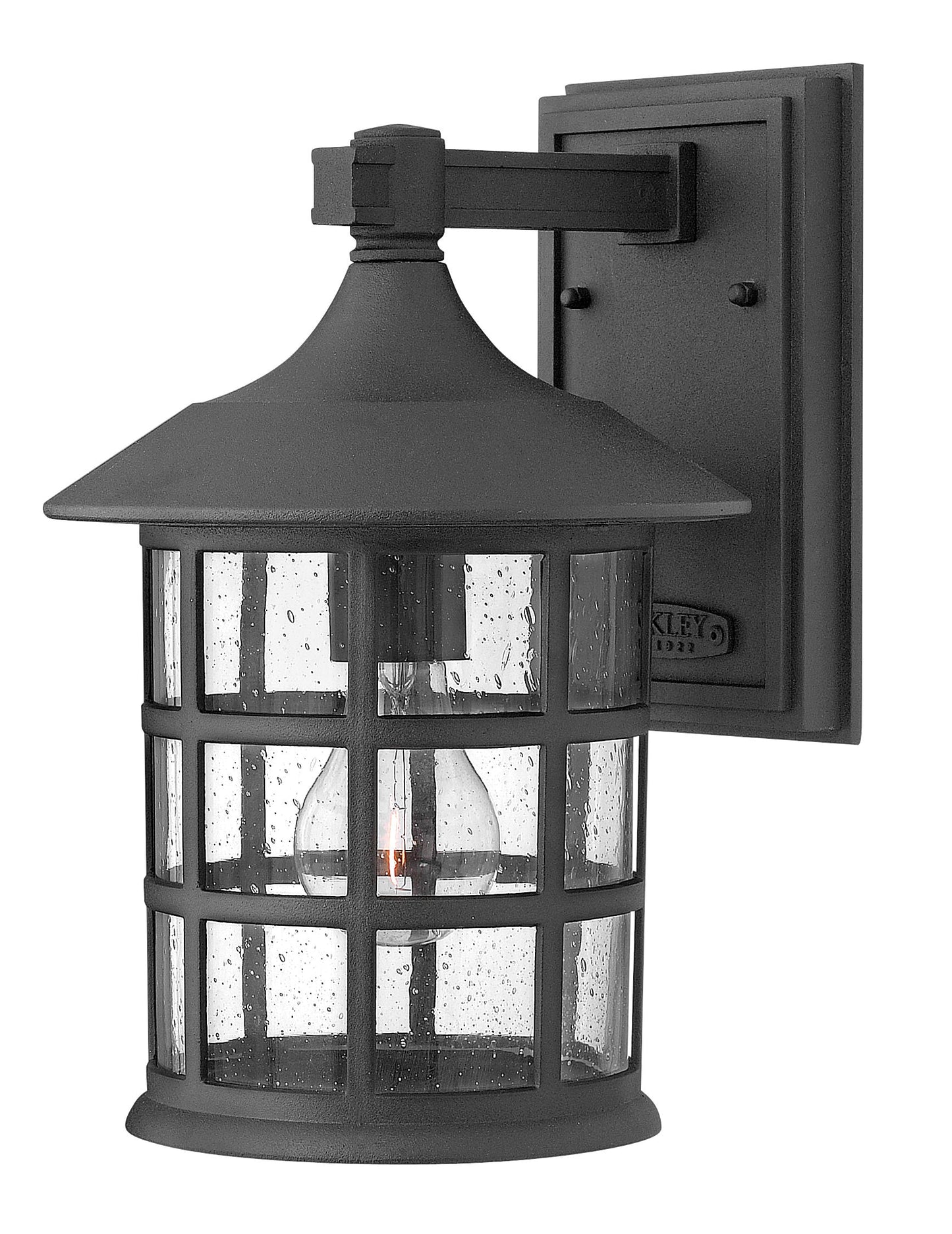 Freeport Small Wall Mount Lantern In Black Finish