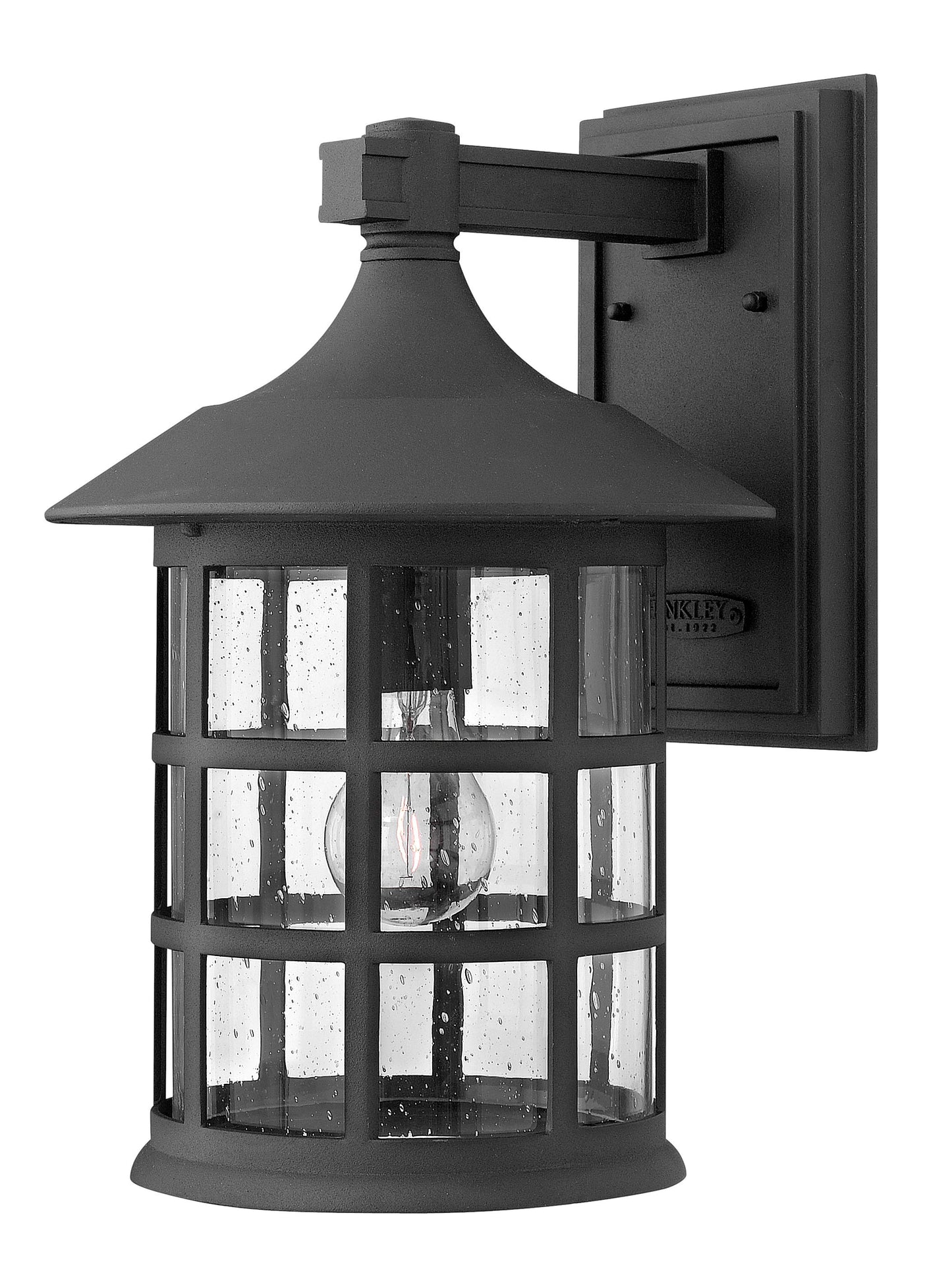 Freeport Medium Wall Mount Lantern In Black Finish