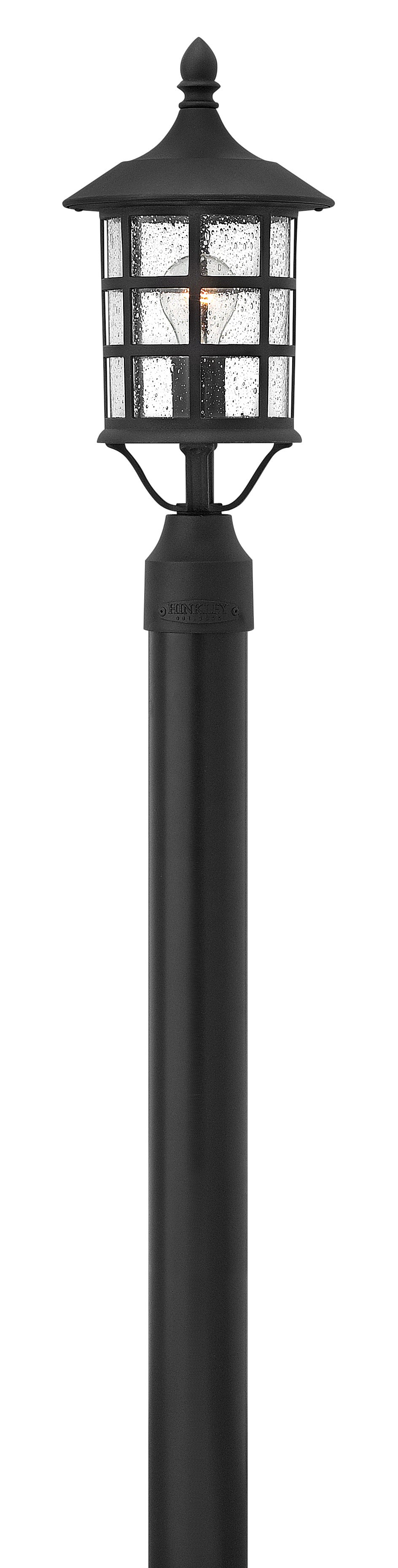 Freeport Medium Post Top or Pier Mount Lantern In Black Finish