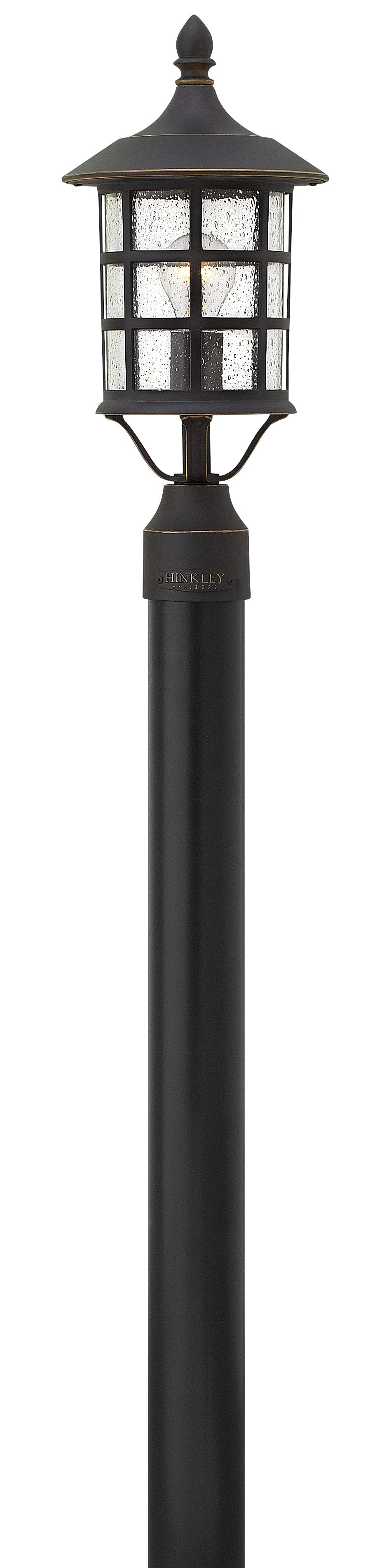 Freeport Medium Post Top or Pier Mount Lantern In Light Bronze Finish