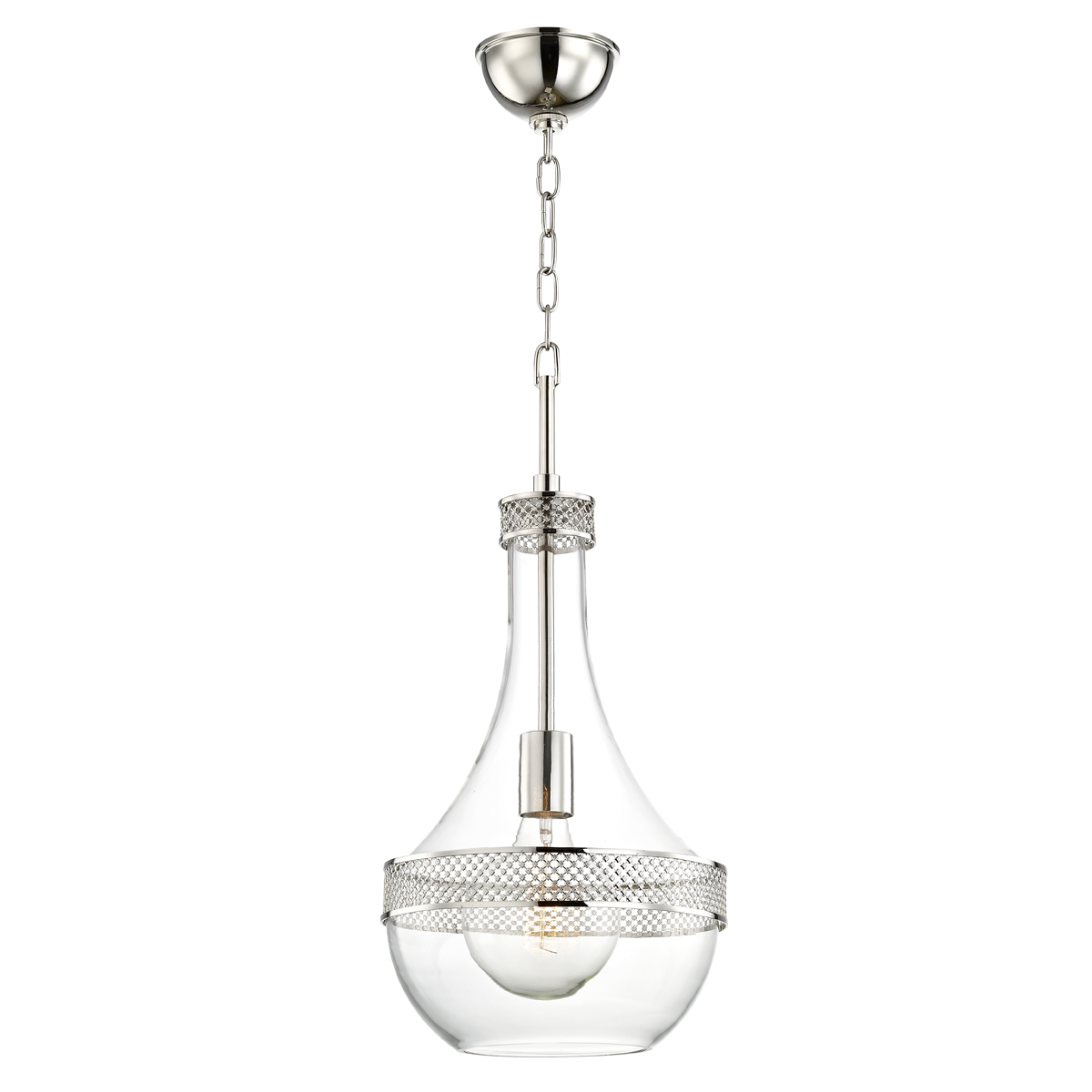 Hagen Pendant with Polished Nickel Finish