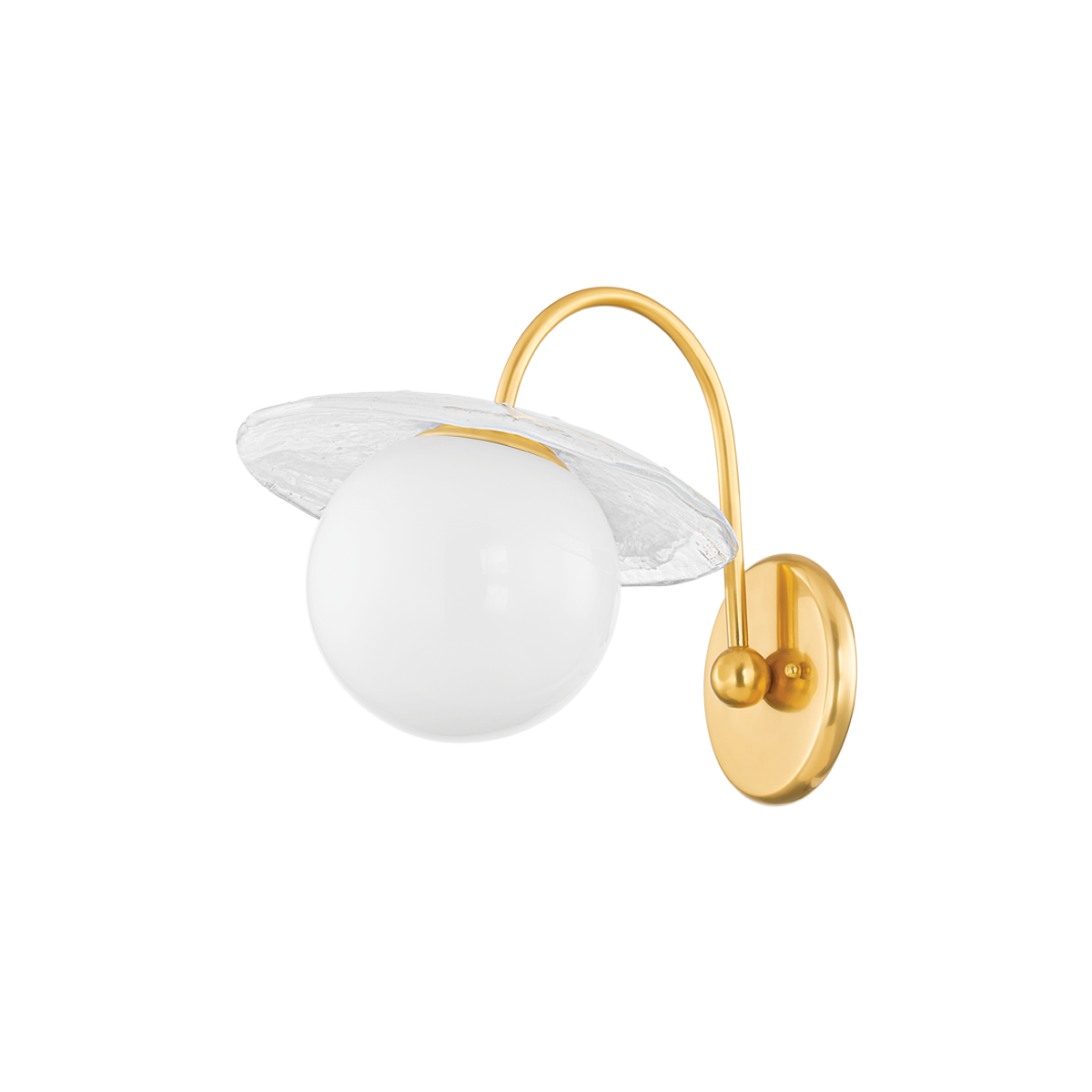 STAMPFORD Wall Sconce with Aged Brass Finish