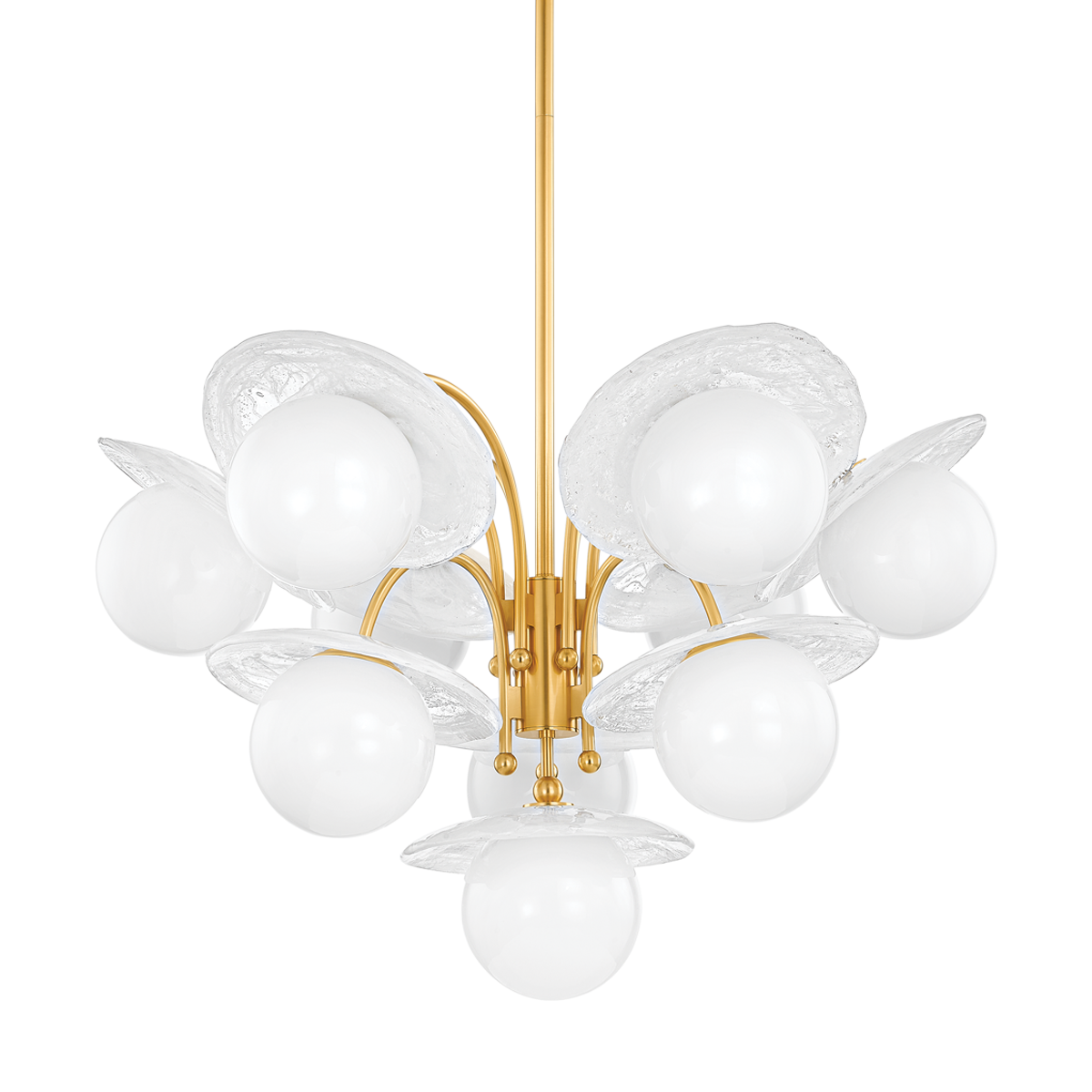 STAMPFORD Chandelier with Aged Brass Finish