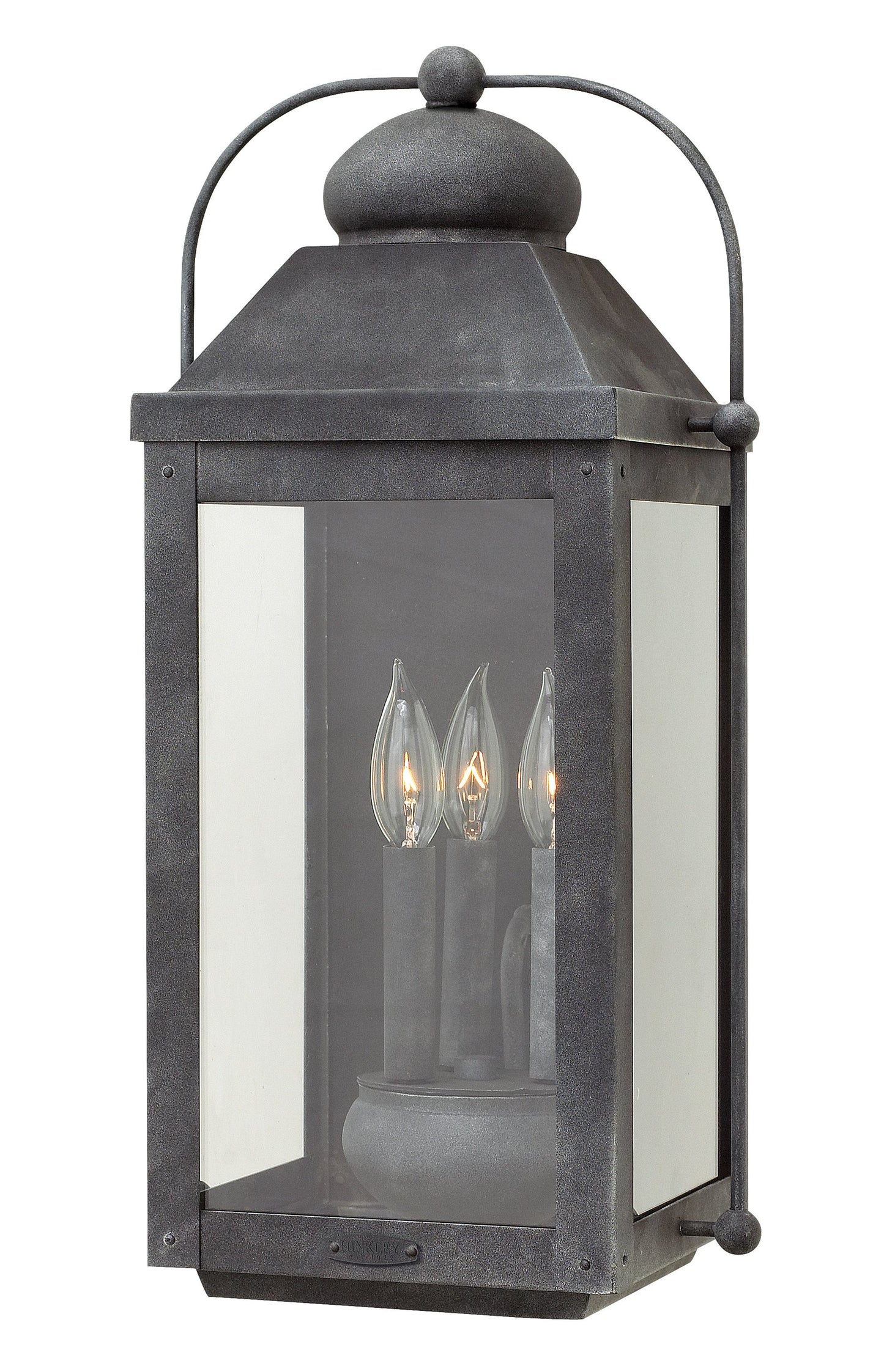 Anchorage Large Wall Mount Lantern In Black Finish