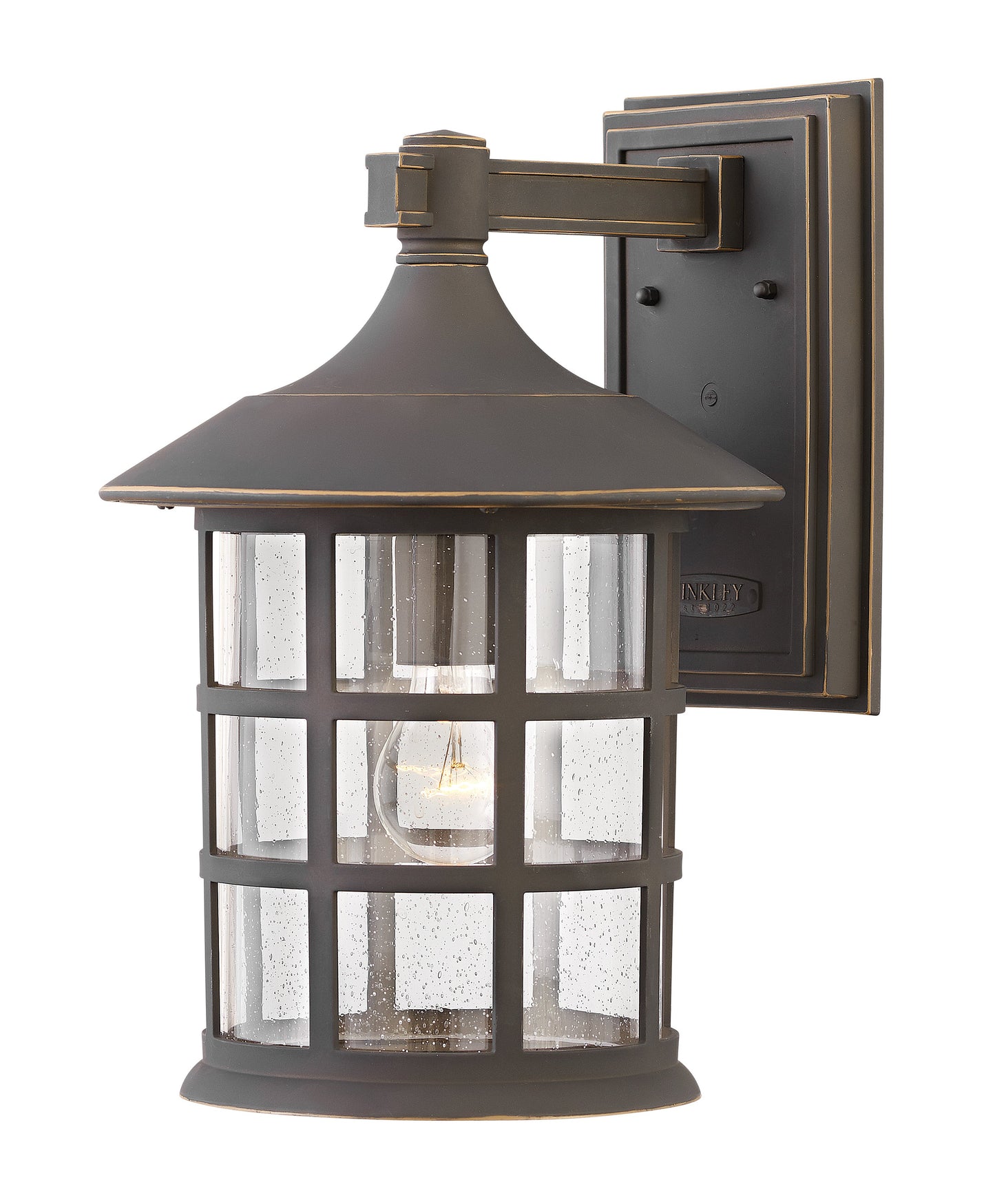 Freeport Coastal Elements Medium Wall Mount Lantern In Light Bronze Finish