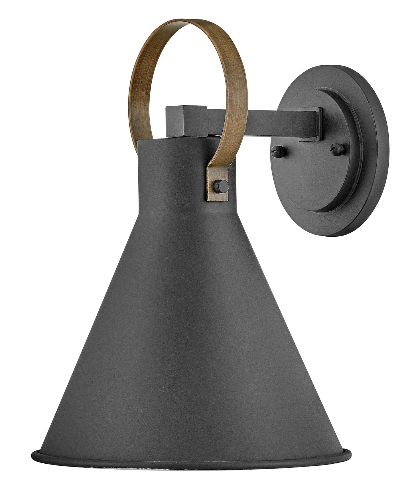 Winnie Small Wall Mount Lantern In Black Finish