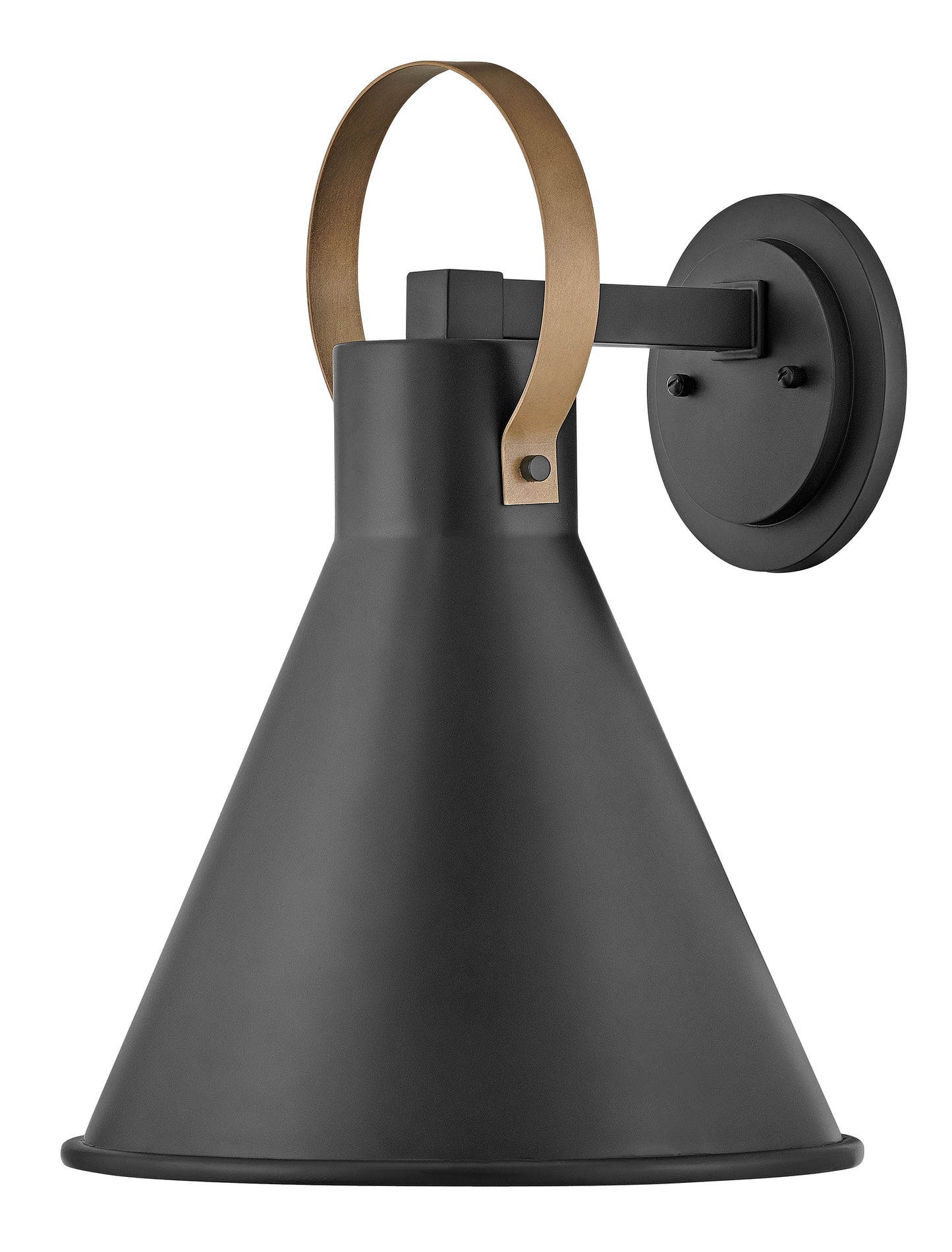 Winnie Medium Wall Mount Lantern In Black Finish
