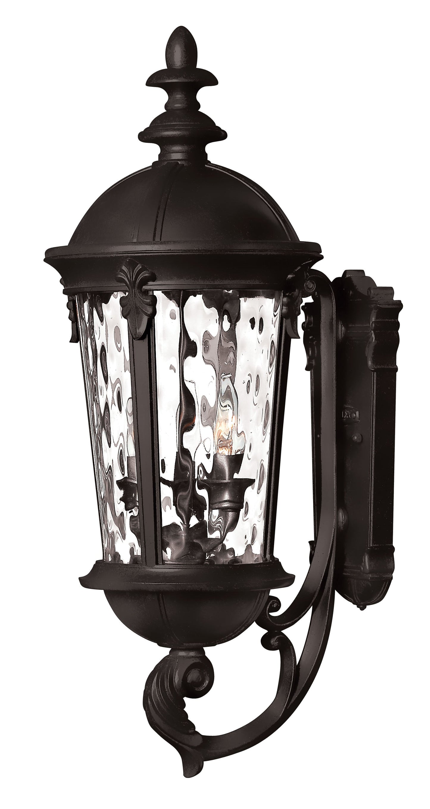 Windsor Large Wall Mount Lantern In Black Finish
