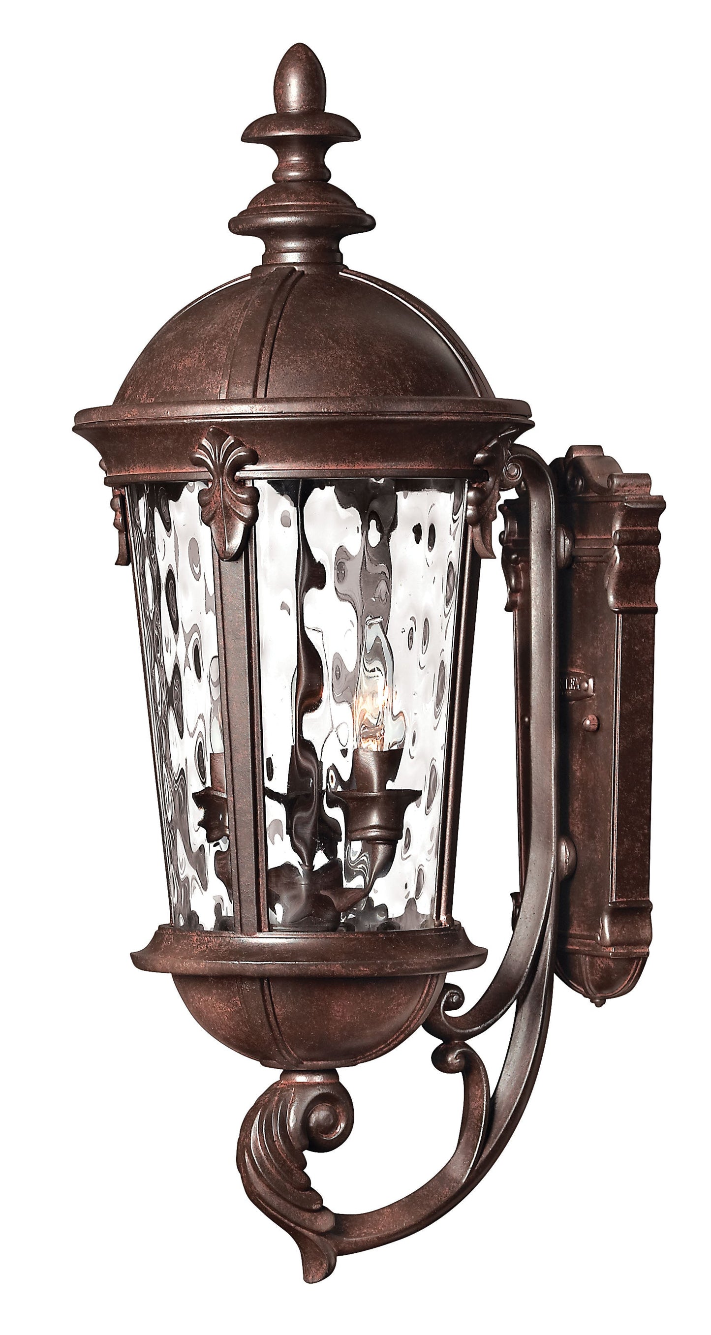 Windsor Large Wall Mount Lantern In Dark Bronze Finish