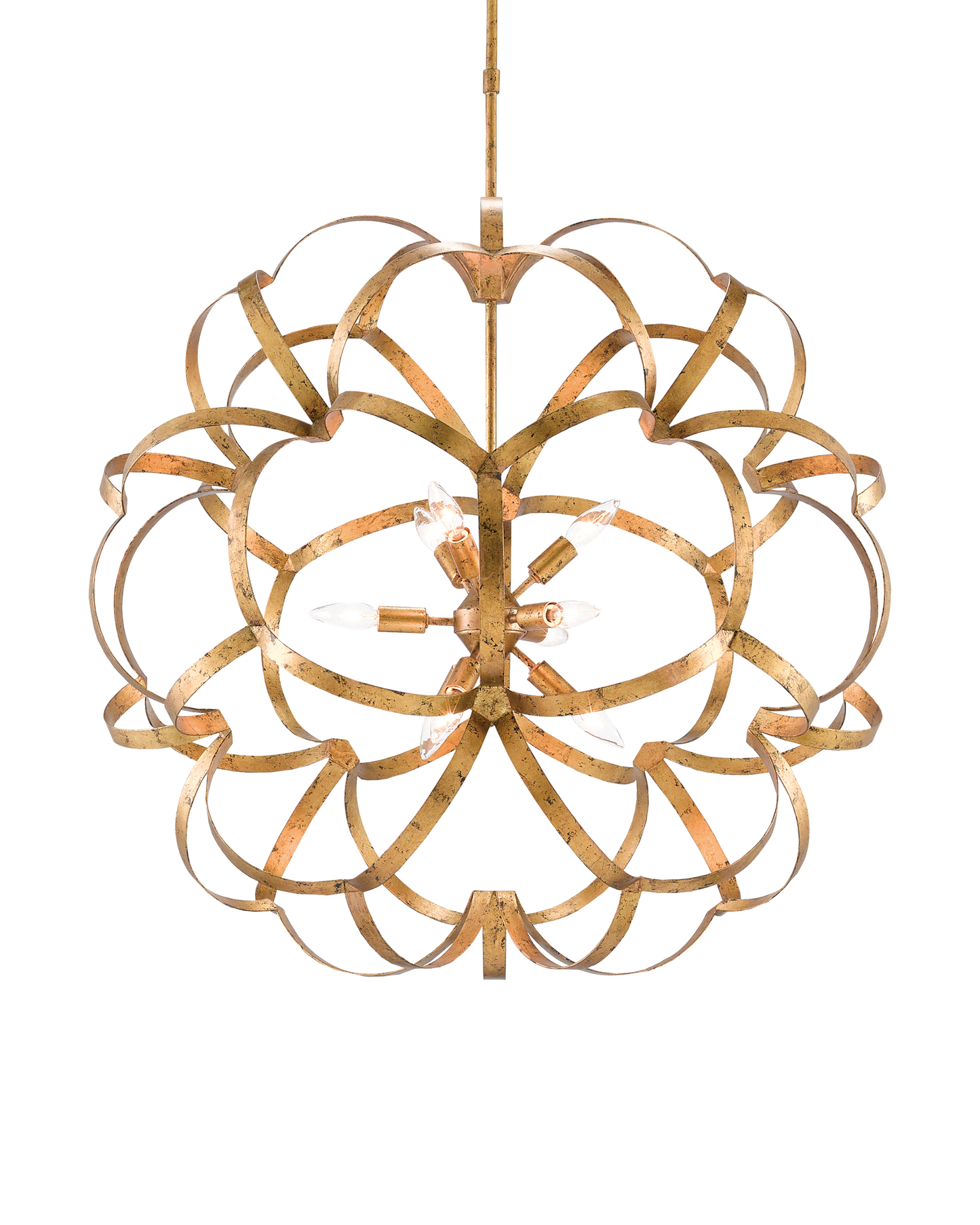Sappho Gold Orb Chandelier