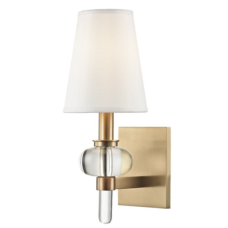 Luna Wall Sconce with Aged Brass Finish