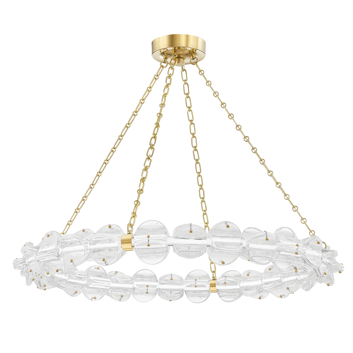 Lindley Chandelier with Aged Brass Finish