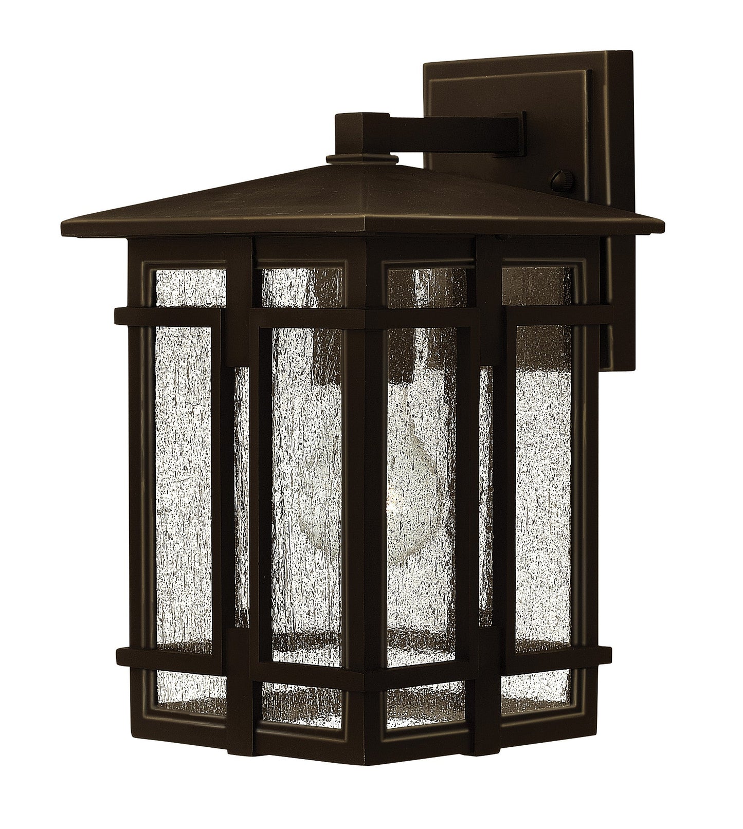 Tucker Small Wall Mount Lantern In Light Bronze Finish