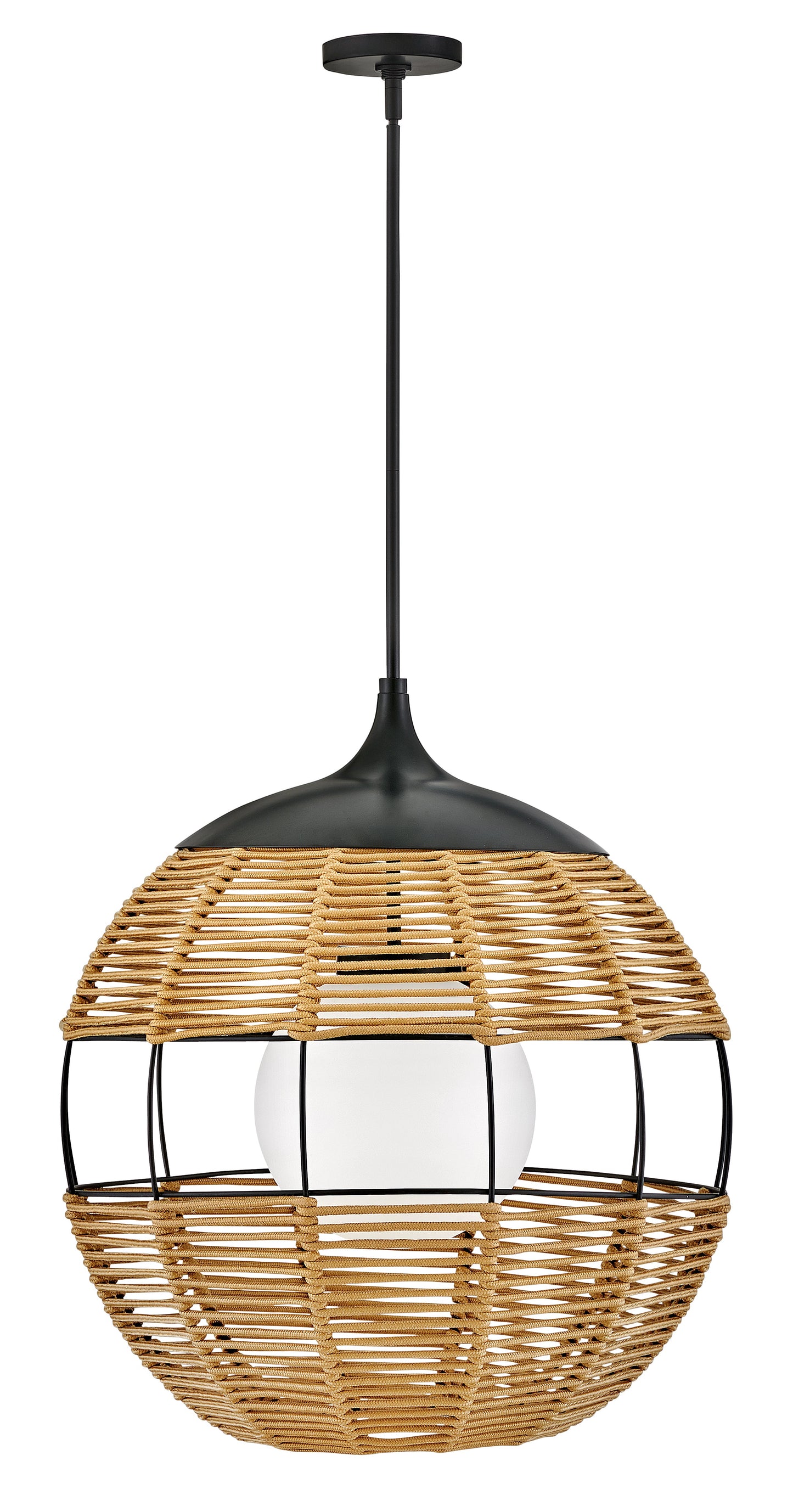 Maddox Medium Orb Chandelier In Black Finish