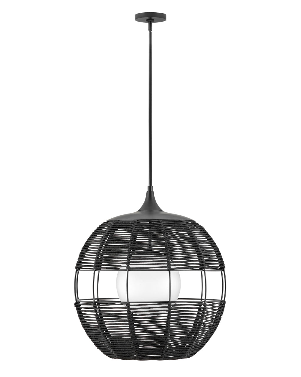 Maddox Medium Orb Chandelier In Black Finish
