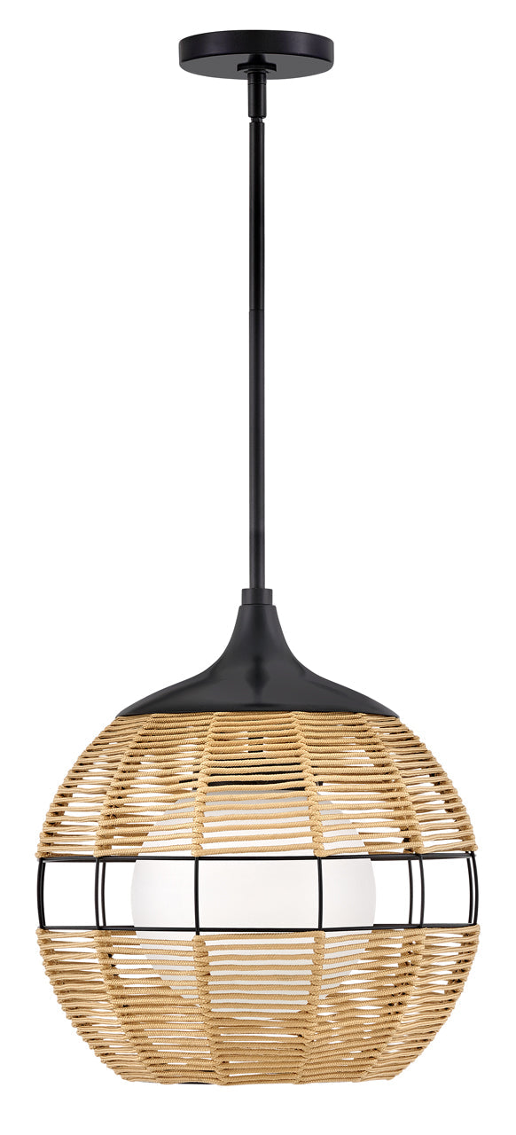 Maddox Medium Orb Pendant In Black Finish