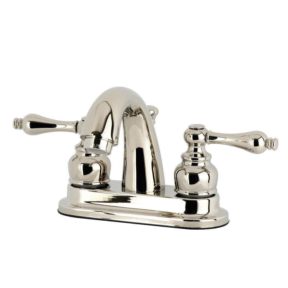 Restoration 4 Inch Centerset Bathroom Faucet in Polished Nickel